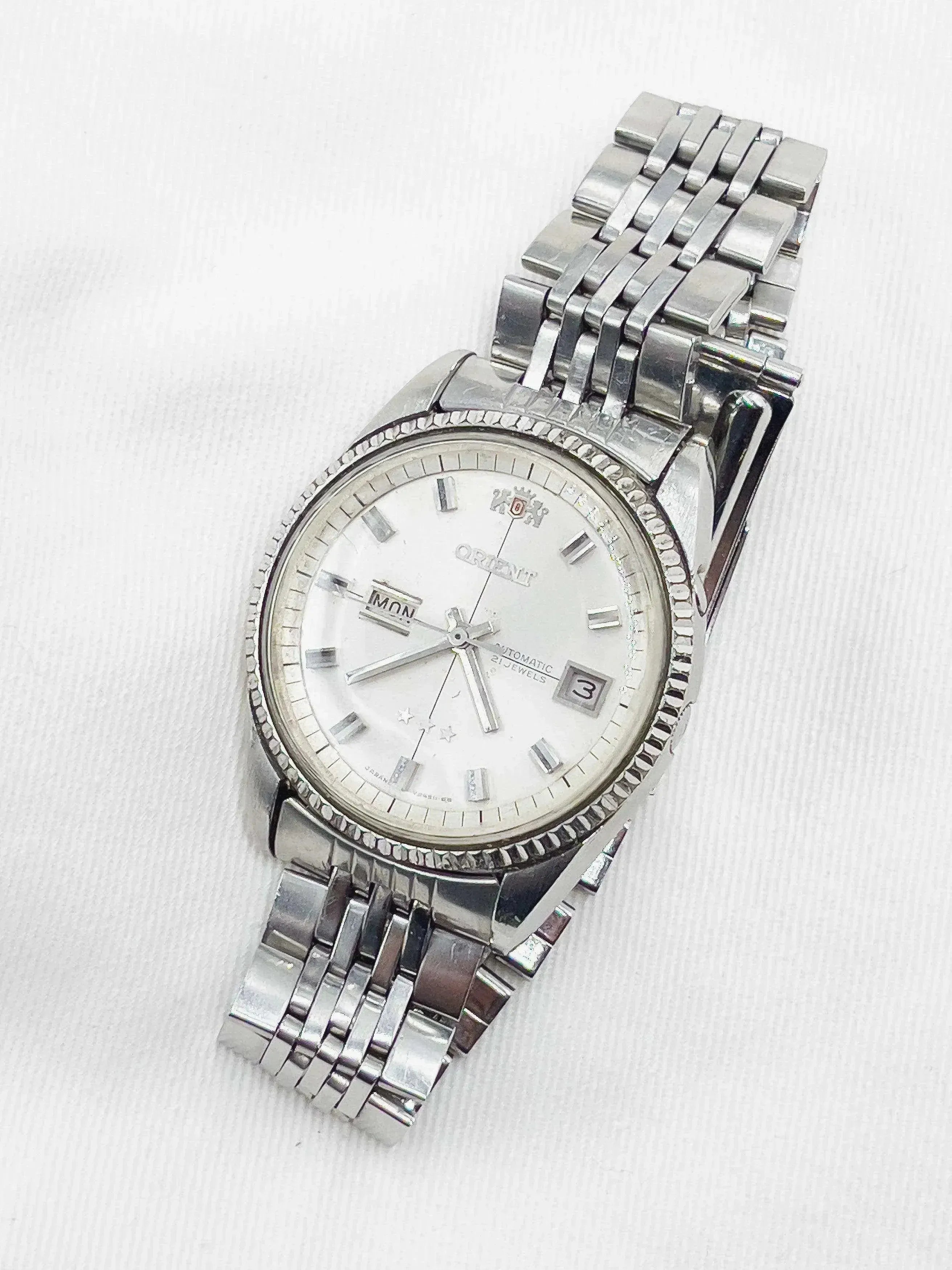 Orient - Cannelée Day Date - 1970s - Atelier Victor