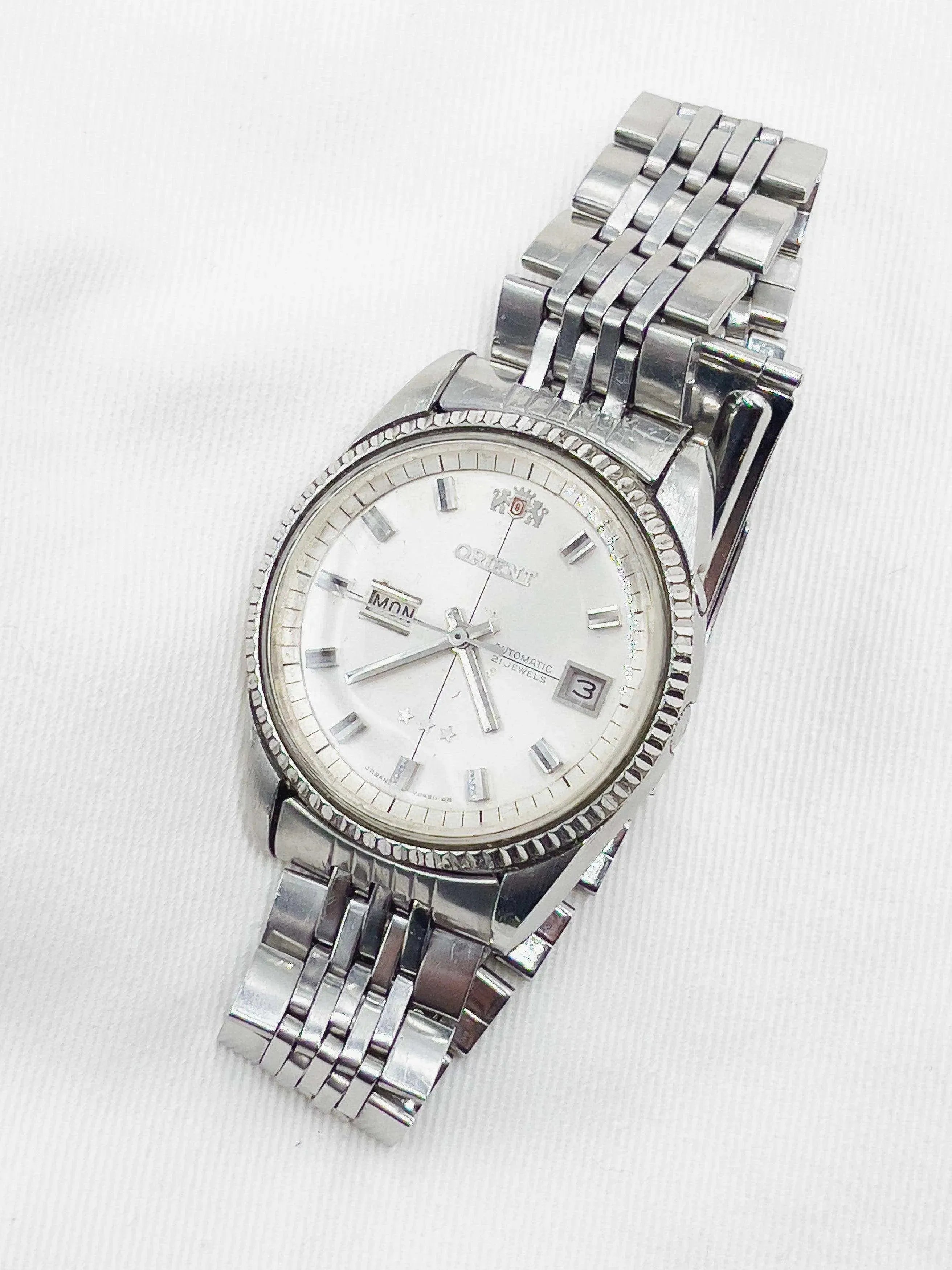 Orient - Cannelée Day Date - 1970s - Atelier Victor