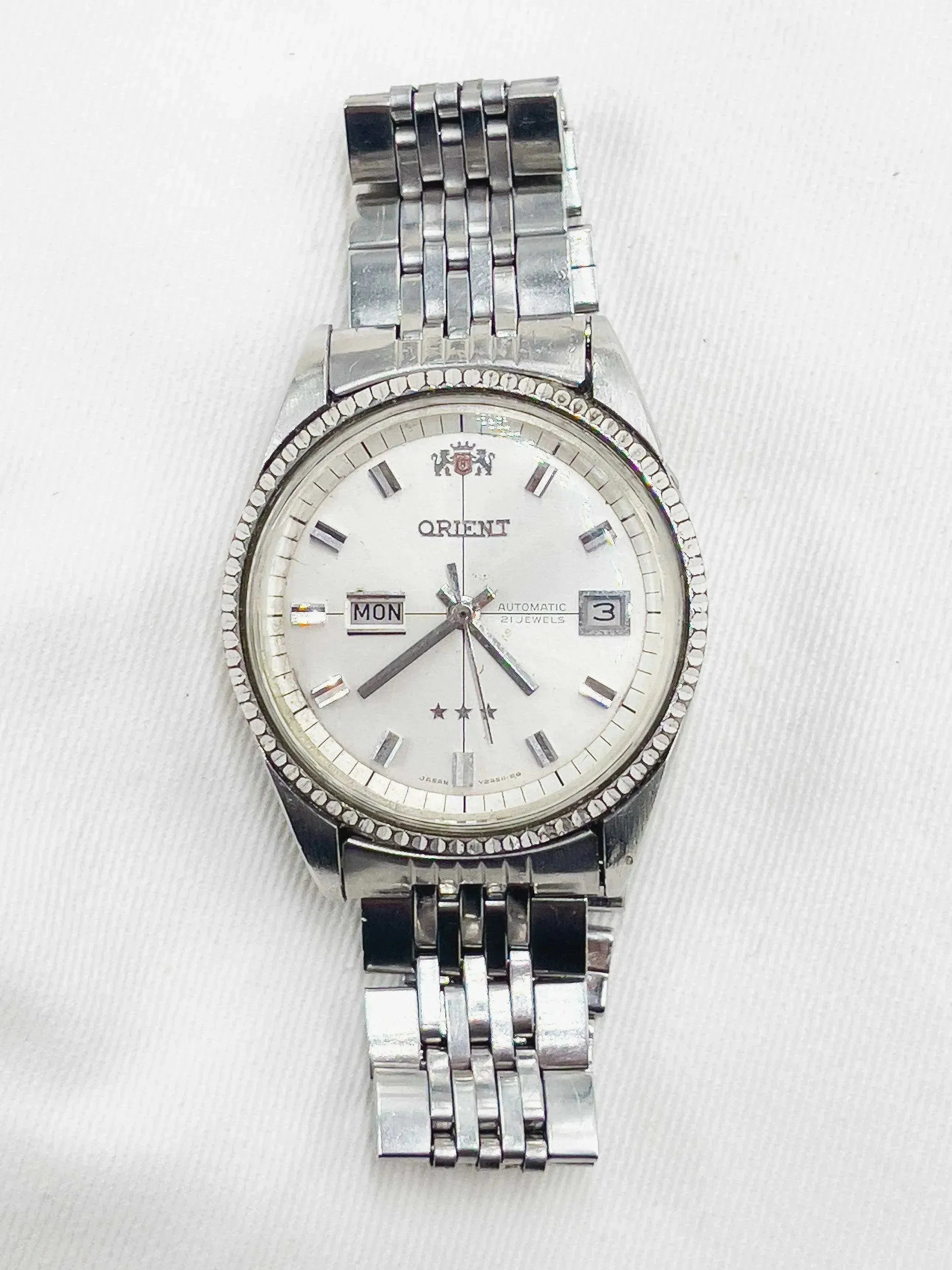 Orient - Cannelée Day Date - 1970s - Atelier Victor