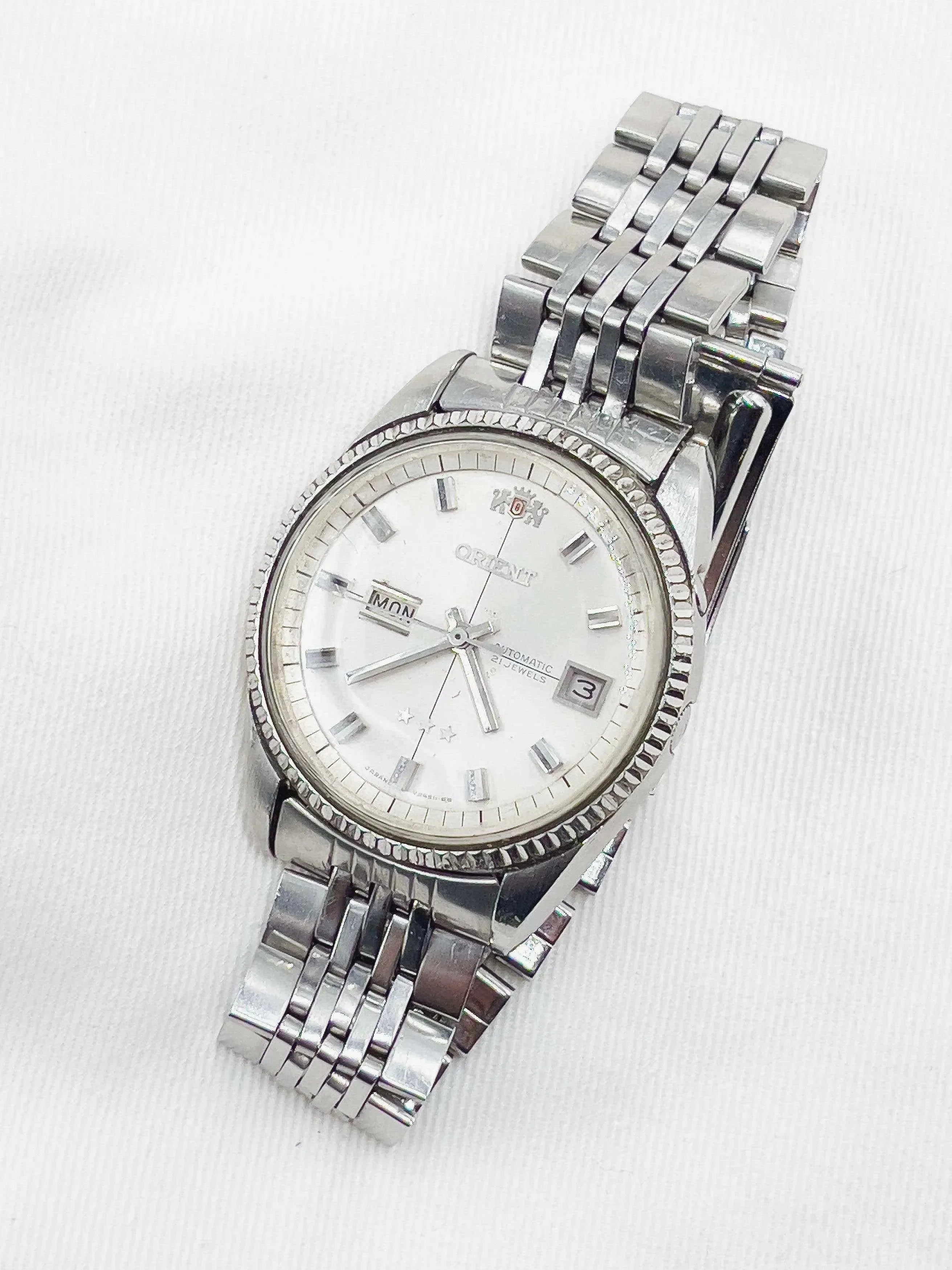 Orient - Cannelée Day Date - 1970s - Atelier Victor - Vintage Shop