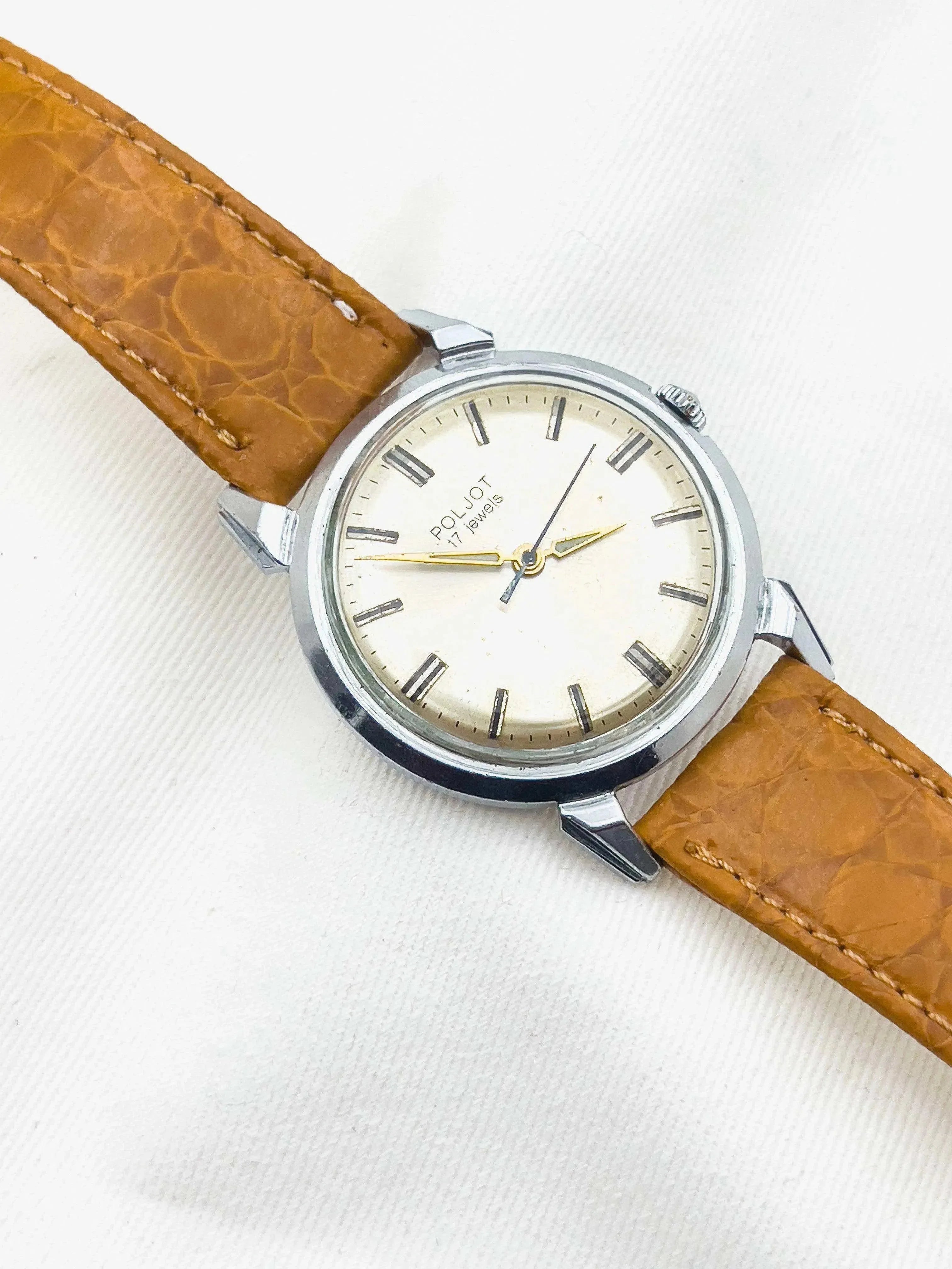 Poljot - Acier Cadran doré clair - 1980s - Atelier Victor - Vintage Shop