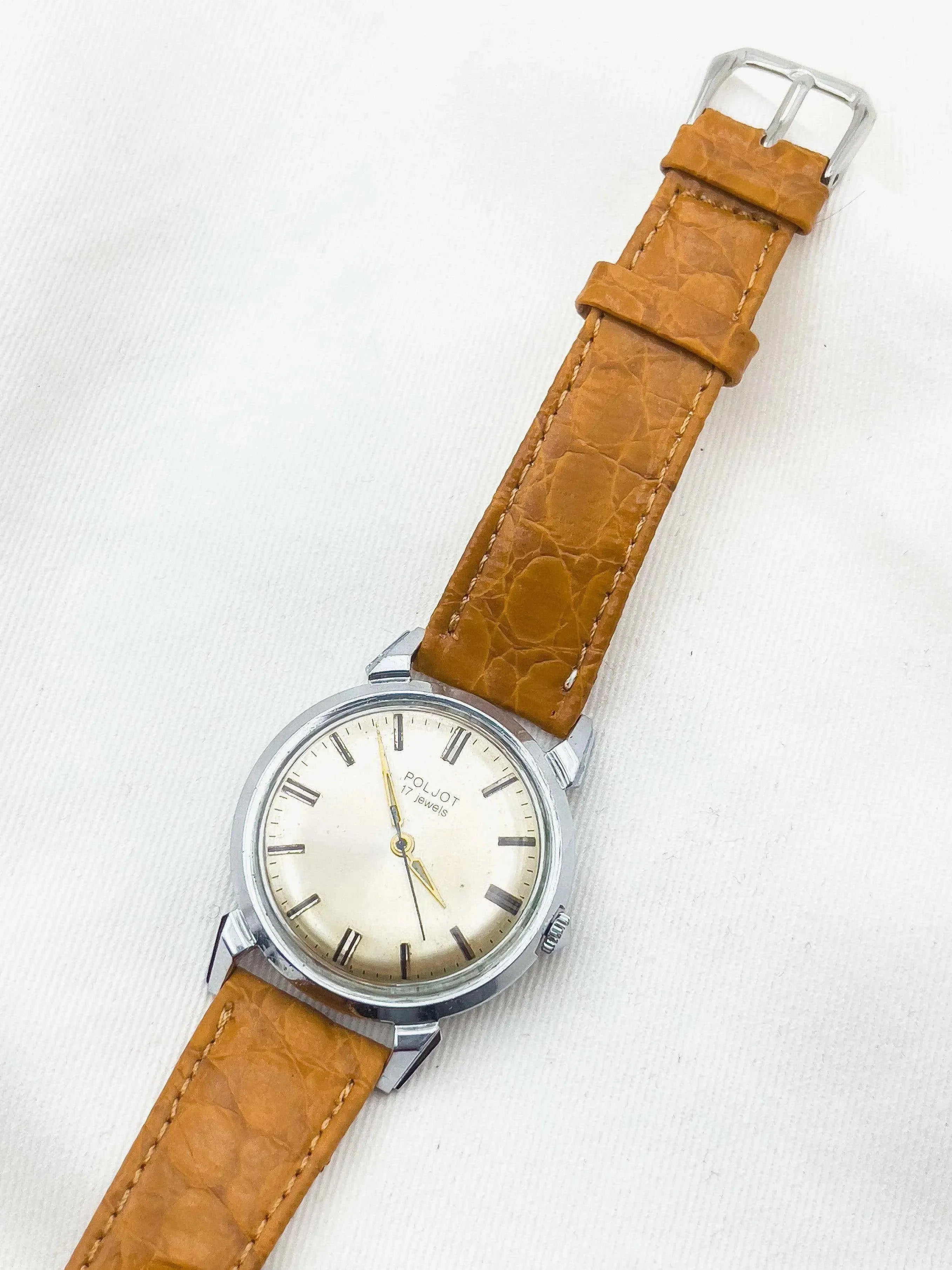 Poljot - Acier Cadran doré clair - 1980s - Atelier Victor - Vintage Shop