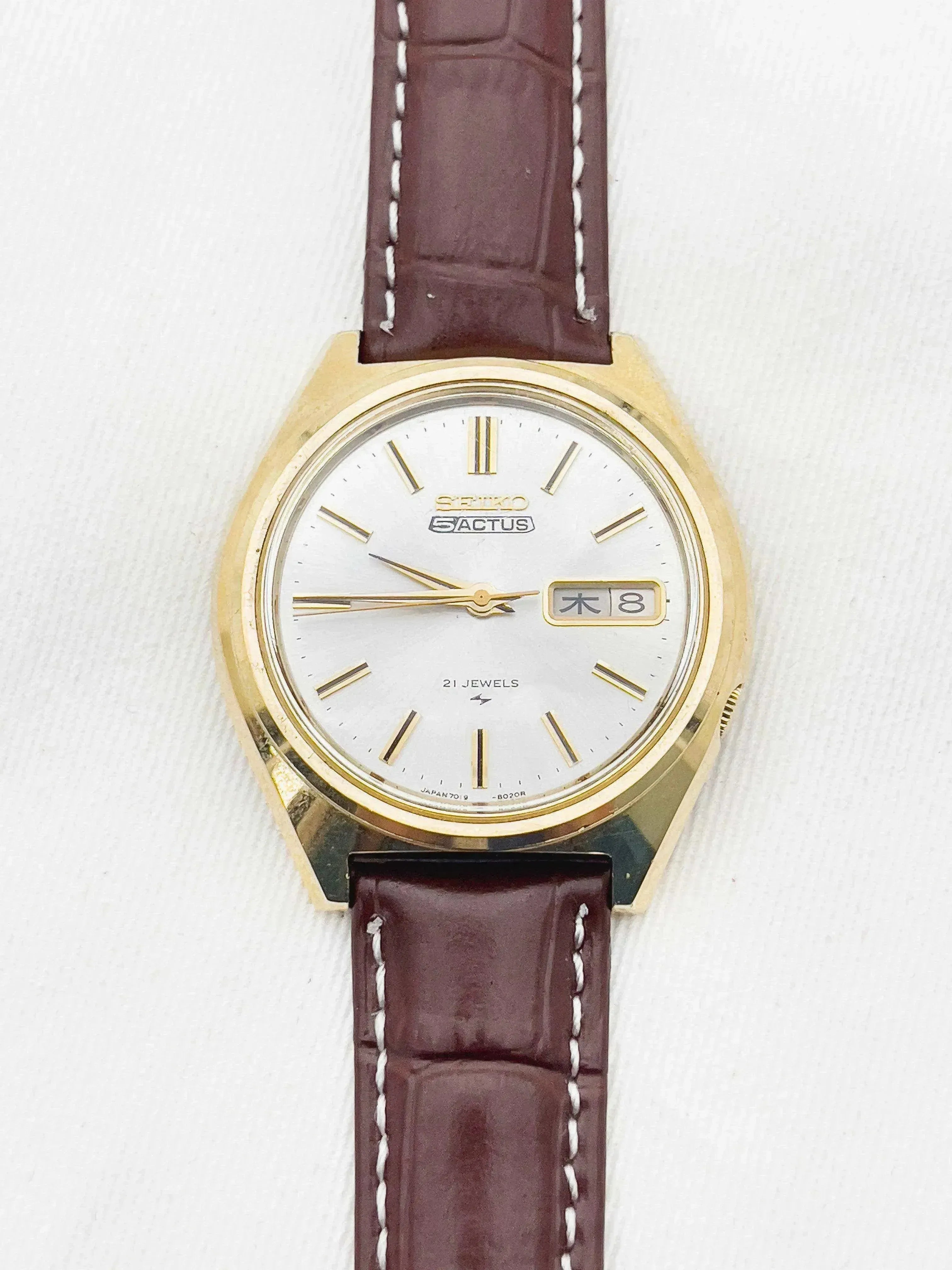 Seiko - 5 Actus Daydate plaqué or Kanji - 1973 - Atelier Victor