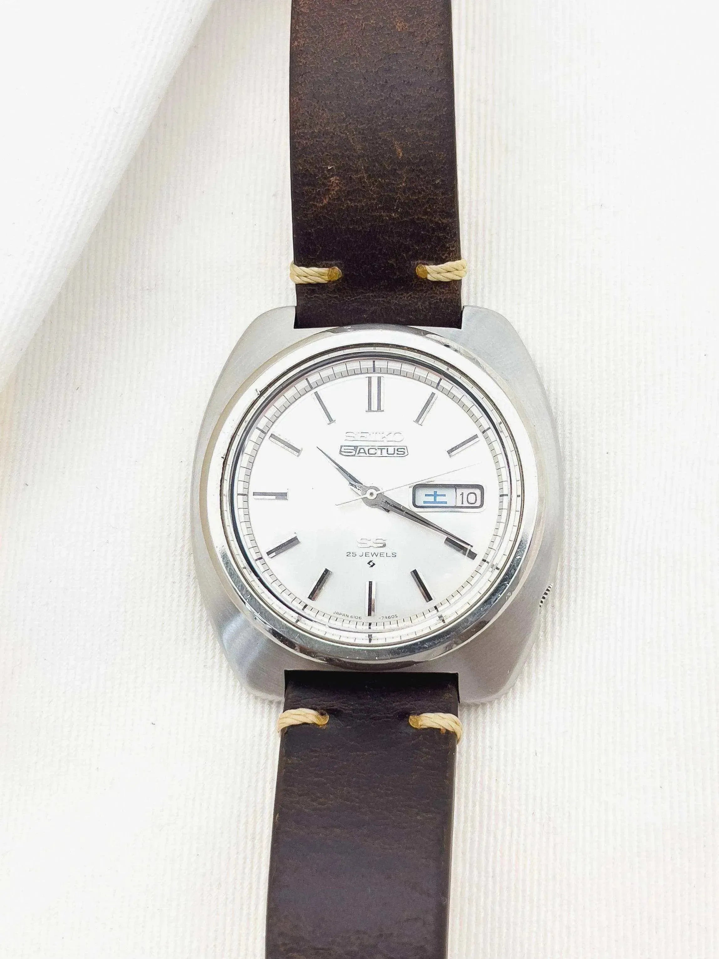 Seiko - 5 Actus Kanji Cuir 40mm - 1970 - Atelier Victor