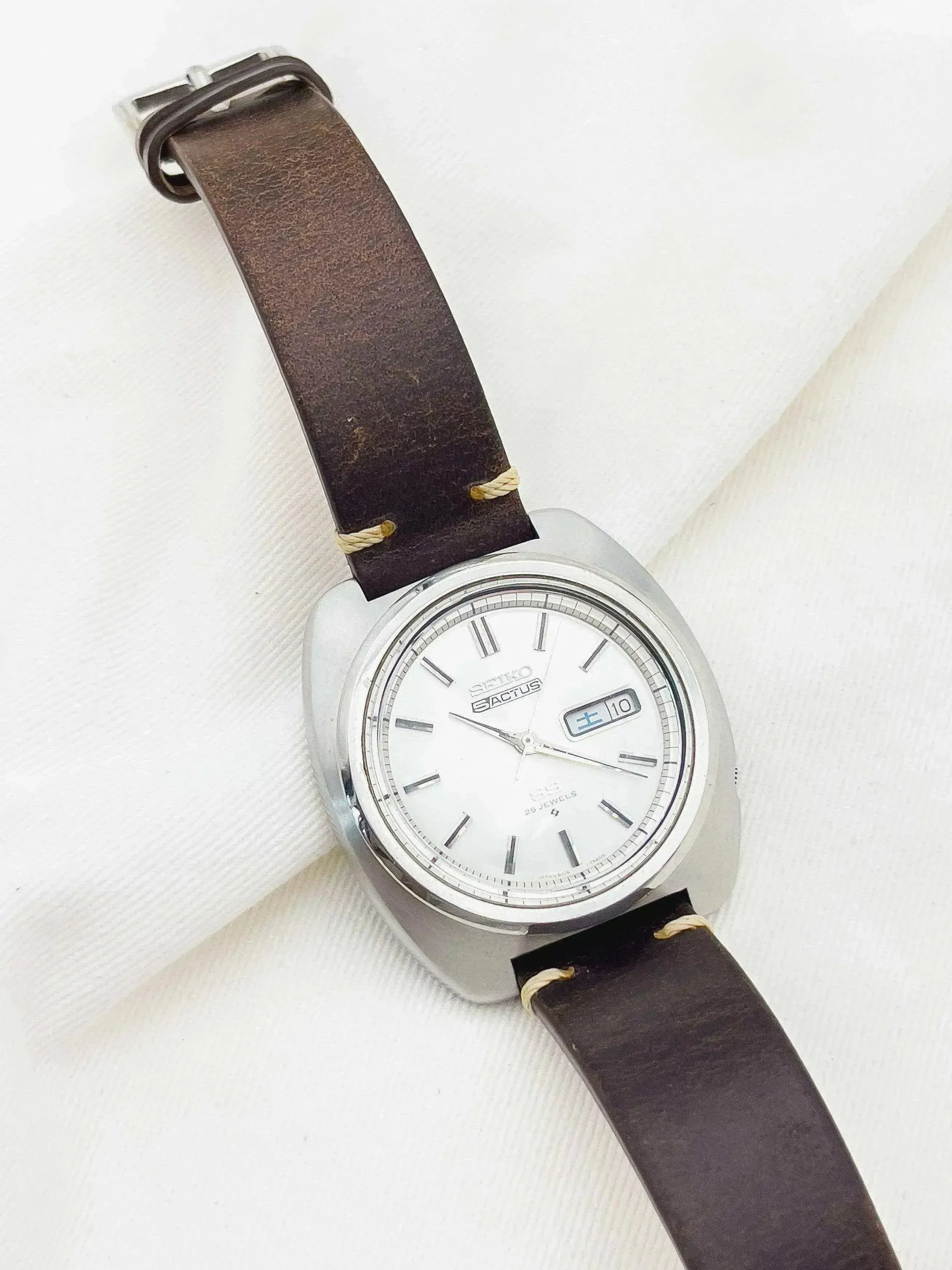 Seiko - 5 Actus Kanji Cuir 40mm - 1970 - Atelier Victor