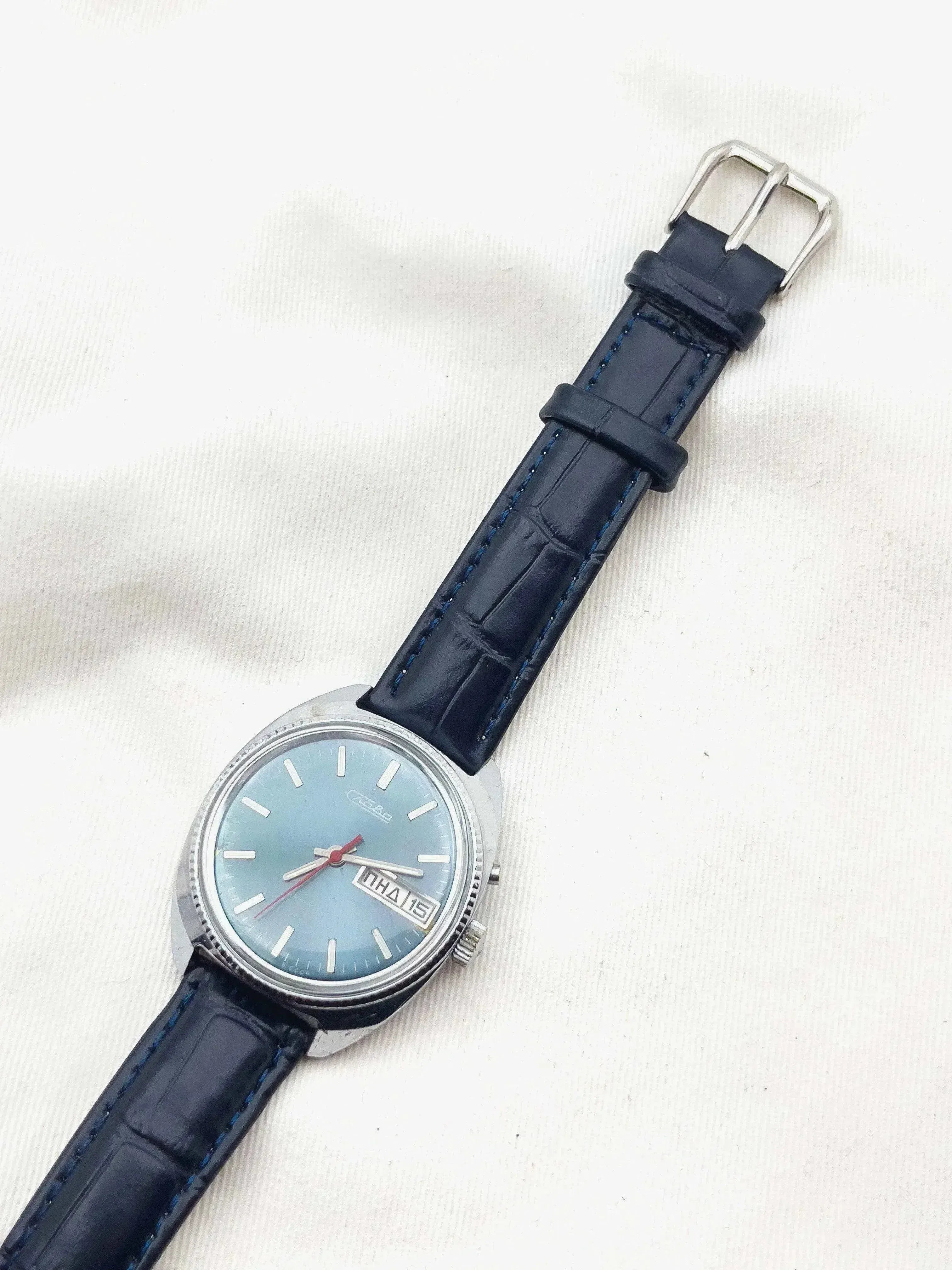 Slava - Cadran sky blue - 1980s - Atelier Victor