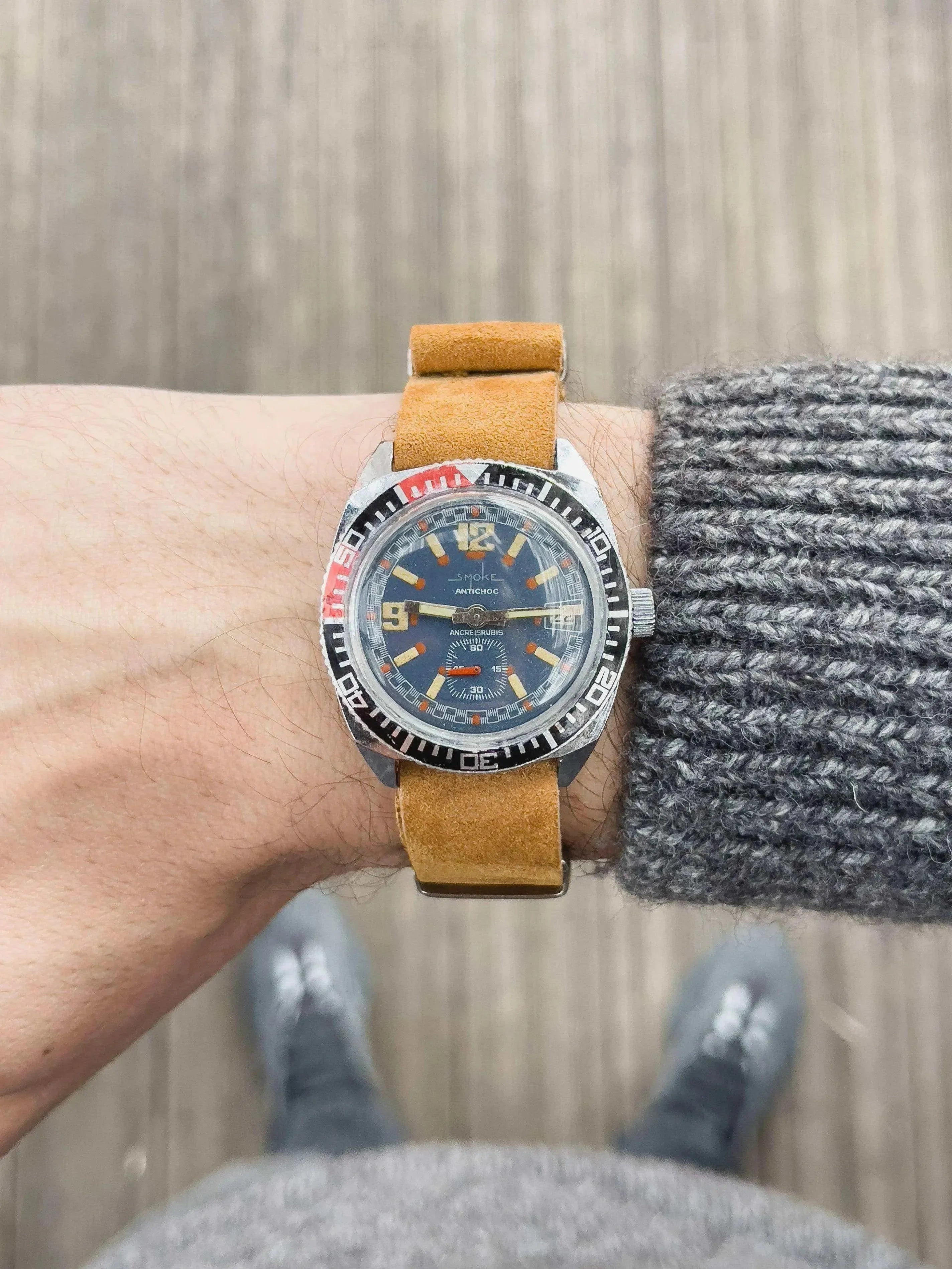 Smoke - Plongeuse Blue Dial - 1960/70s - Atelier Victor - Vintage Shop