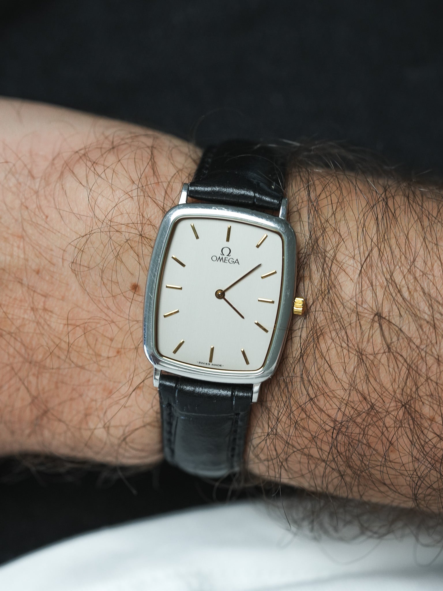 Montre Omega De Ville Vintage - réf.195.0076 Tonneau Acier (1989)