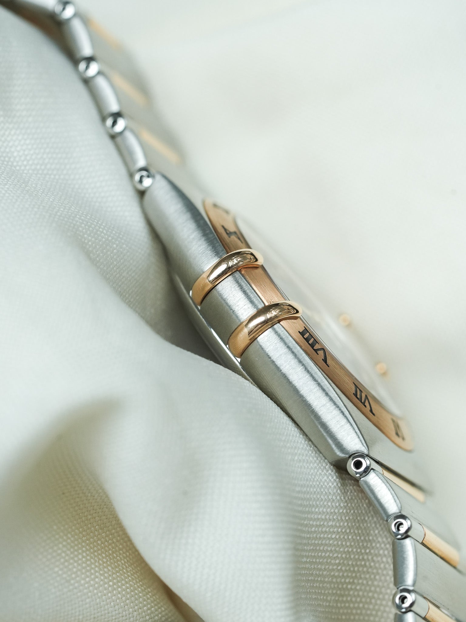 Omega Watch Constellation 1301.60.00 - Stainless Steel Rose Gold Chocolate Diamonds (2000s) 