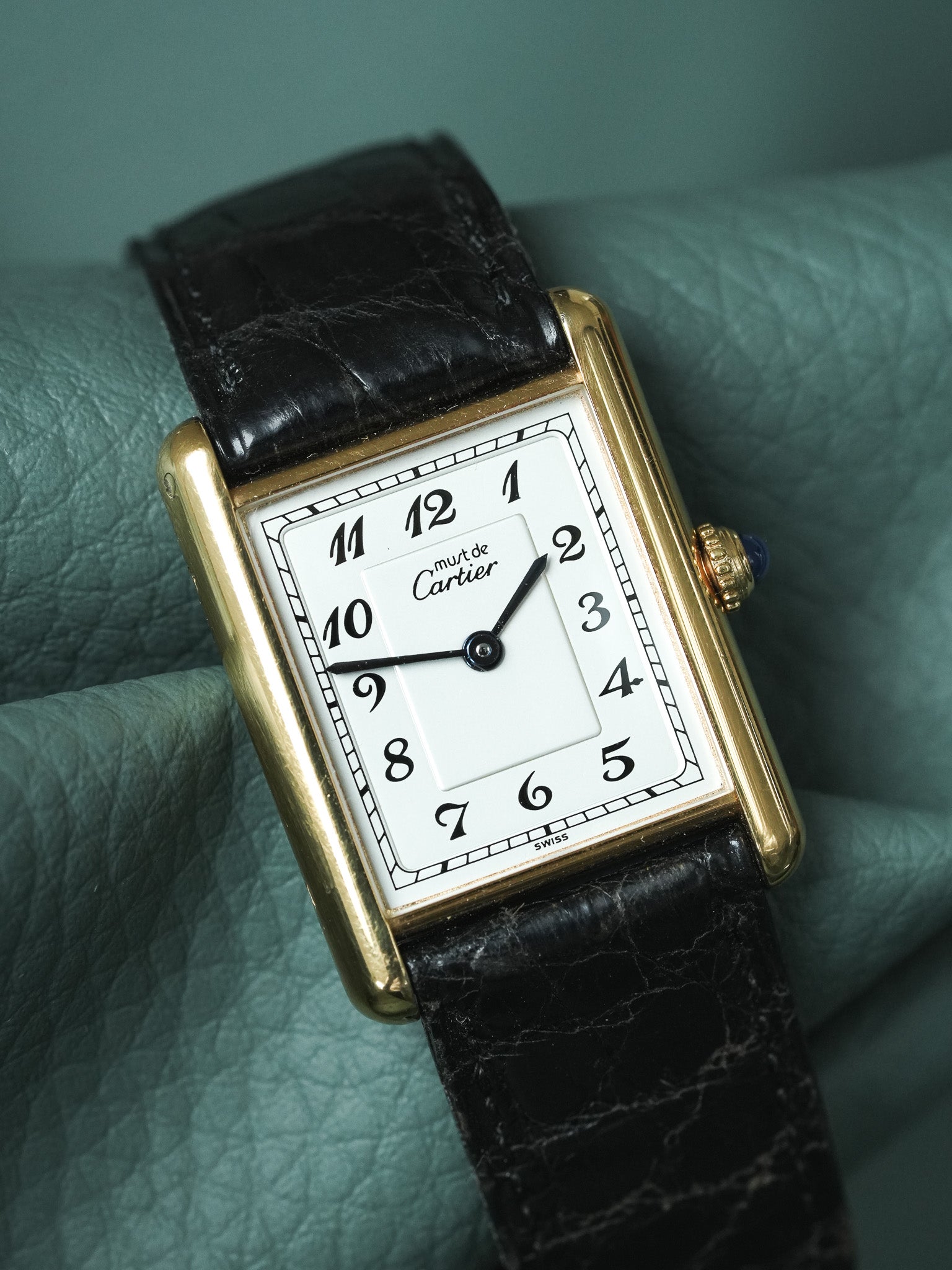 Montre Cartier Must de Cartier Tank - Vermeil Cadran "Stepped" (Années 1980)