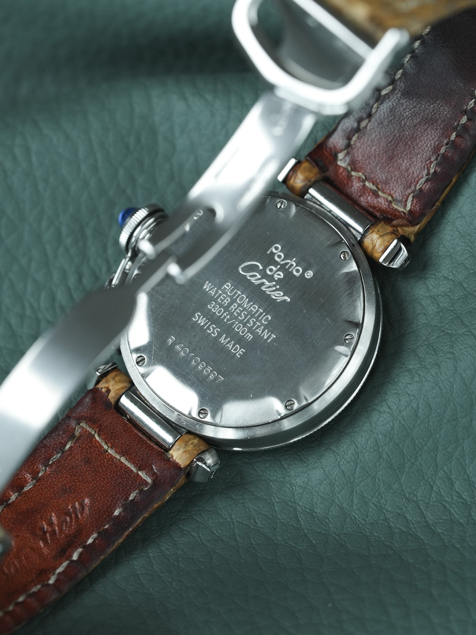 Montre Cartier Pasha Vintage - R4010 Acier 35.5mm Crème Serpent (Années 2000)