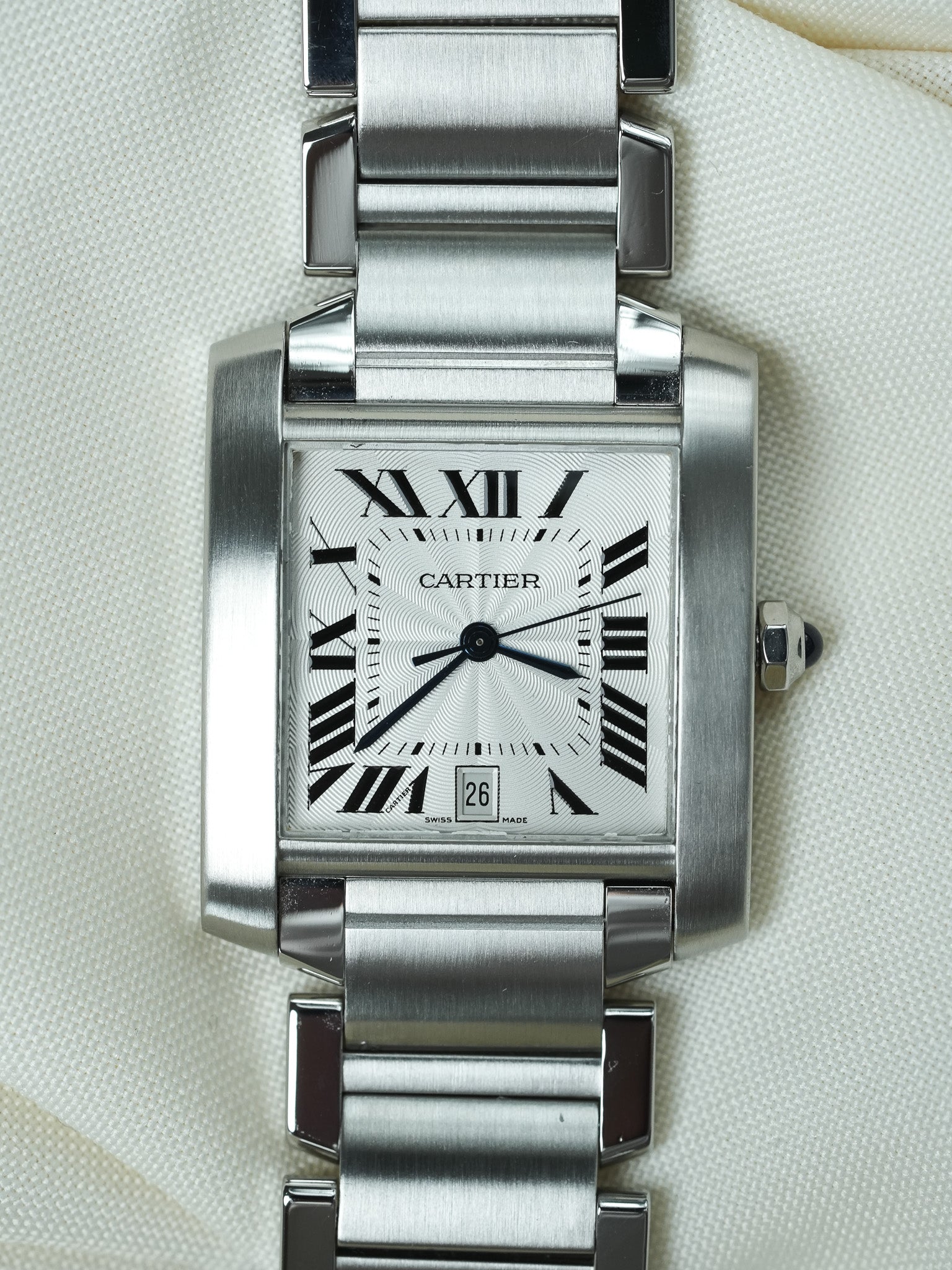 Montre Cartier Tank Française 2302 - Acier Automatique Homme (Années 2000)