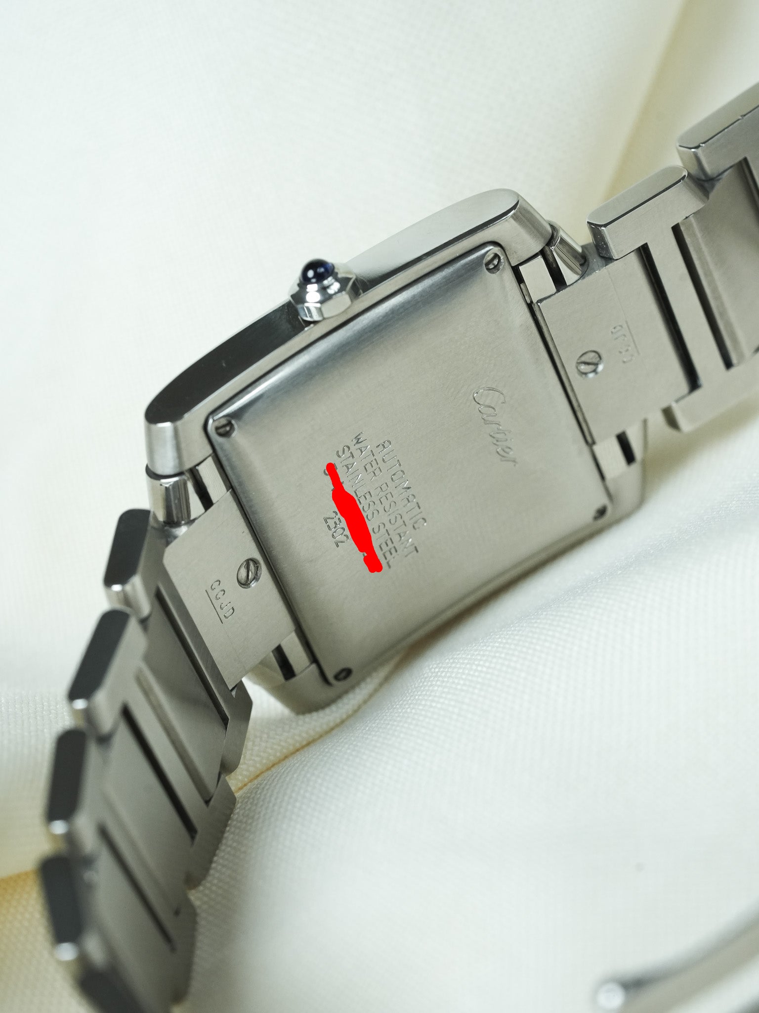 Montre Cartier Tank Française 2302 - Acier Automatique Homme (Années 2000)