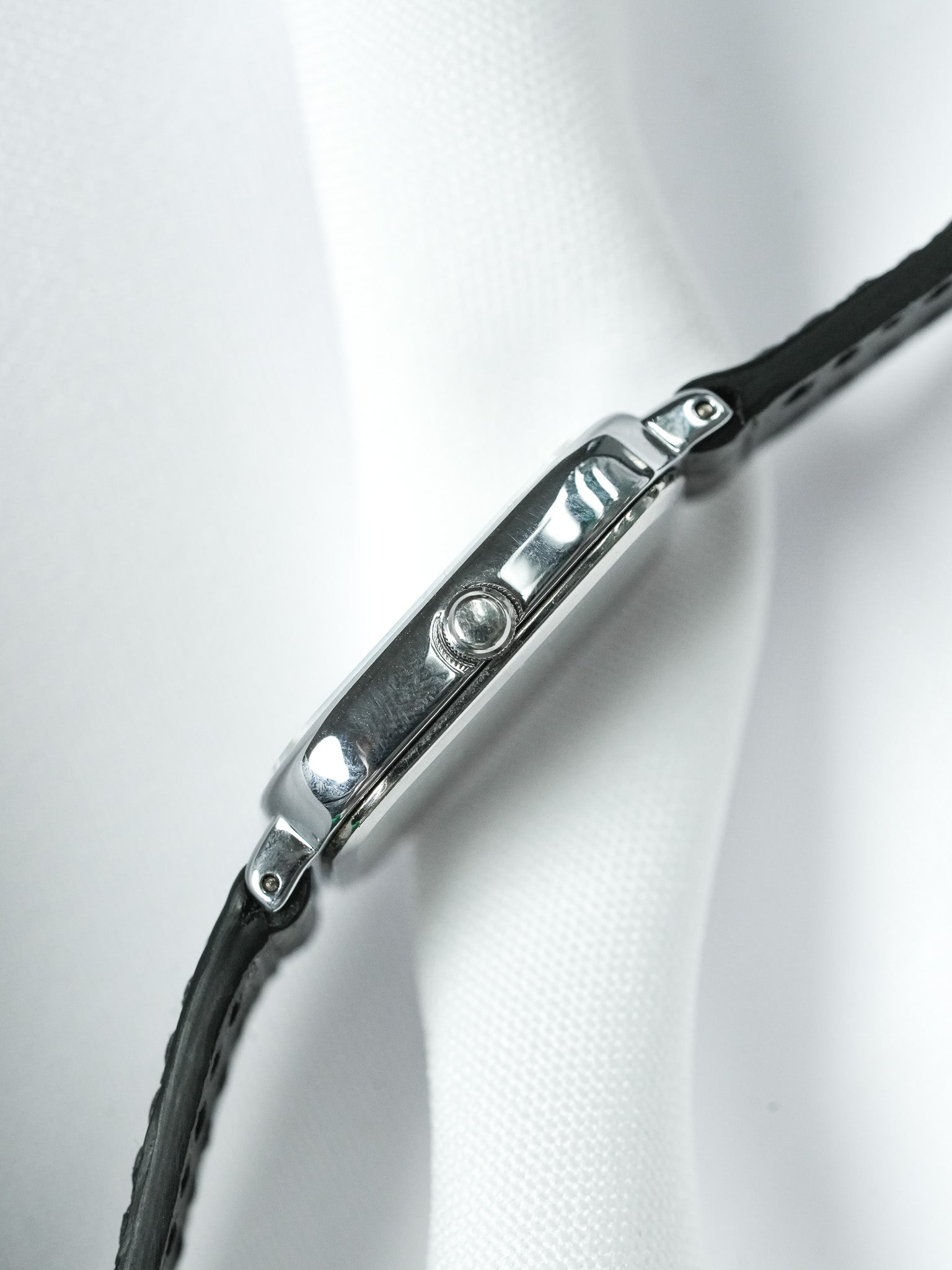 Винтажные часы Seiko - Tank Carrée из стали с римским циферблатом (1984) 