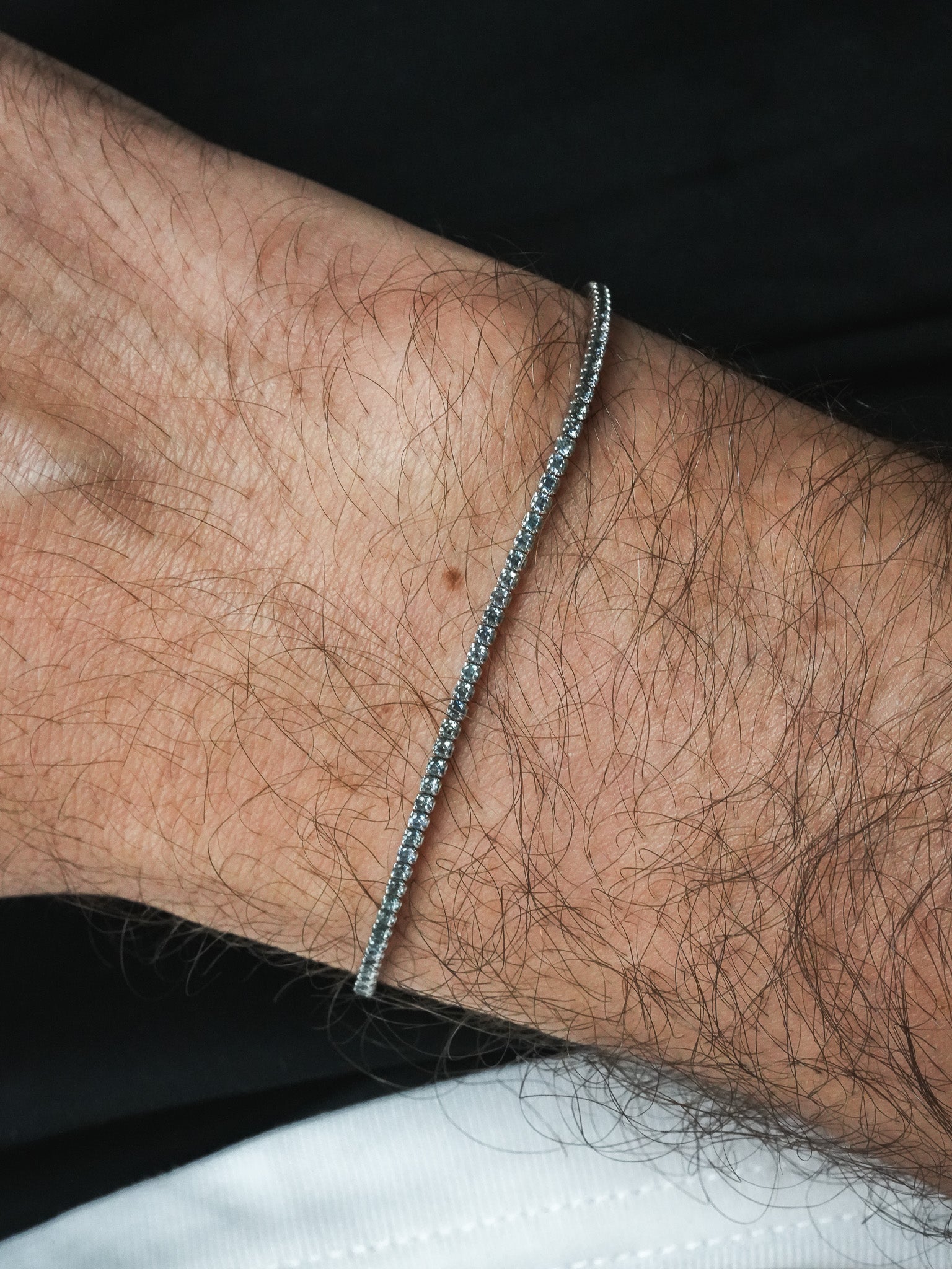 Valérian Tennis Bracelet in Sterling Silver 925 & Sapphire - Small Model 