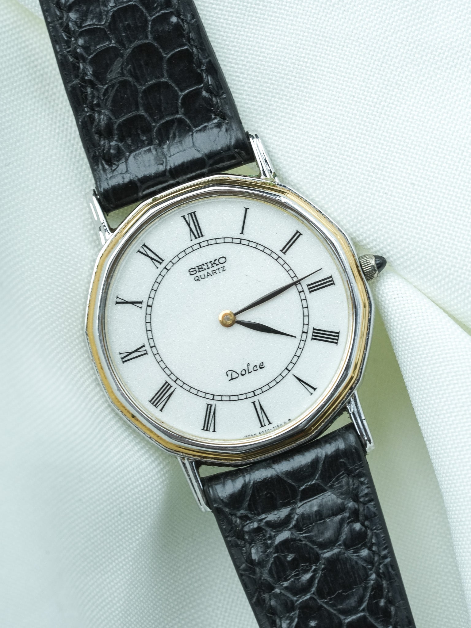 Montre Seiko Dolce Vintage - Octogonale Index Romain Cadran Blanc (1981) - Atelier Victor