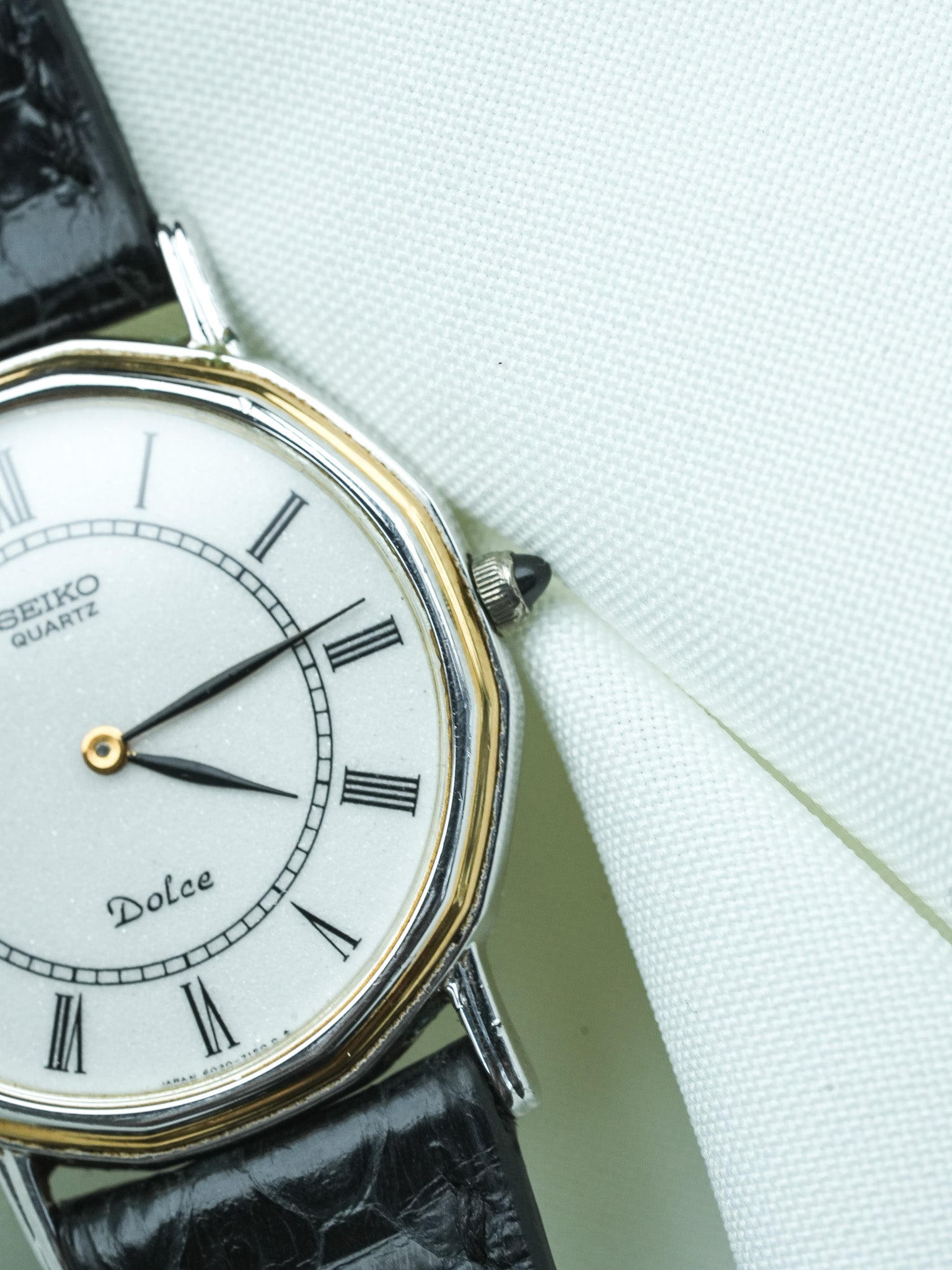 Montre Seiko Dolce Vintage - Octogonale Index Romain Cadran Blanc (1981) - Atelier Victor
