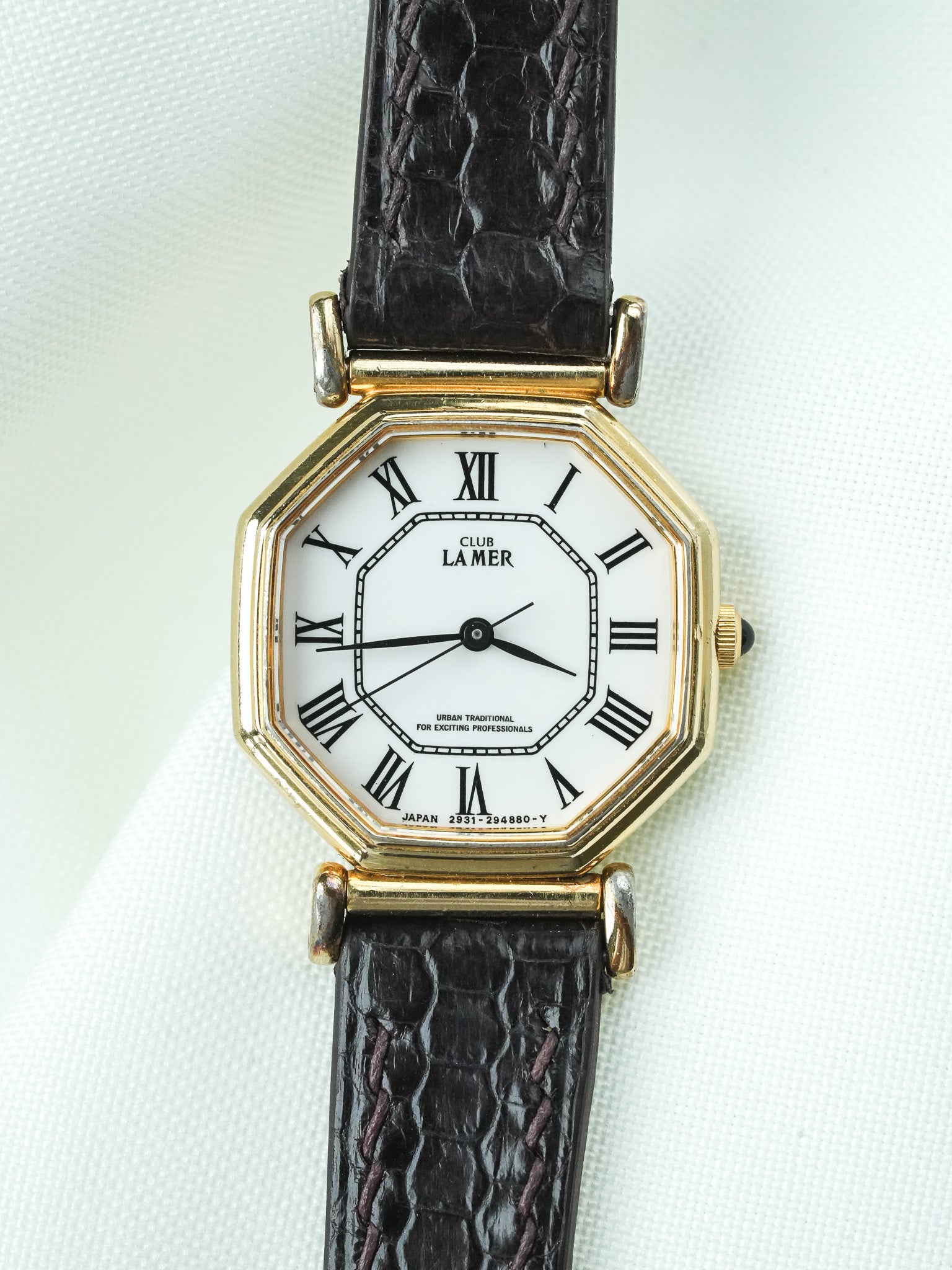 Montre Citizen Club La Mer Vintage - Mini Octogonale Plaqué or (1991) - Atelier Victor