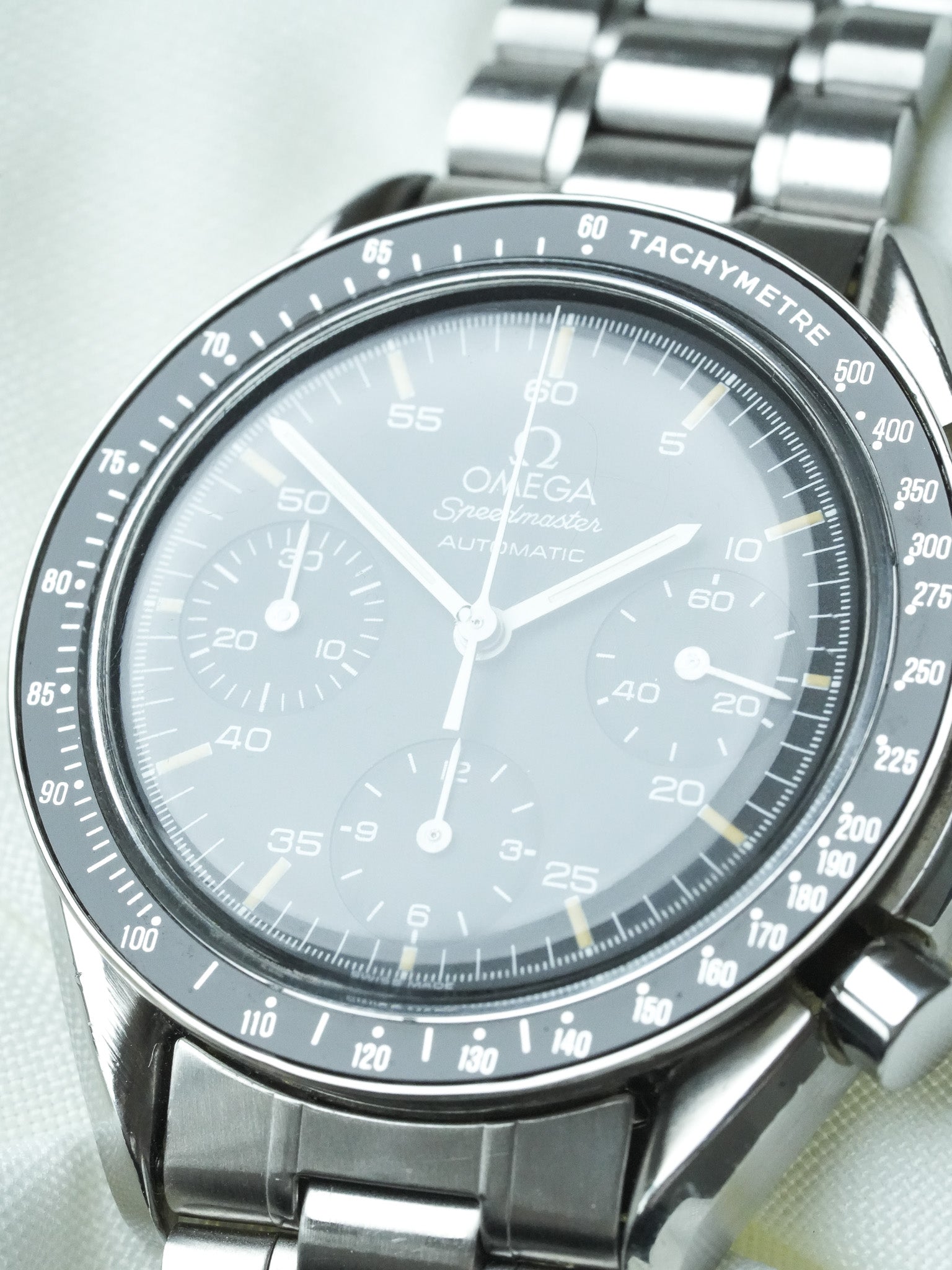 Montre Omega Speedmaster Reduced 3510.50 - Acier Brossé Index Tritium (Vintage 1991) - Atelier Victor
