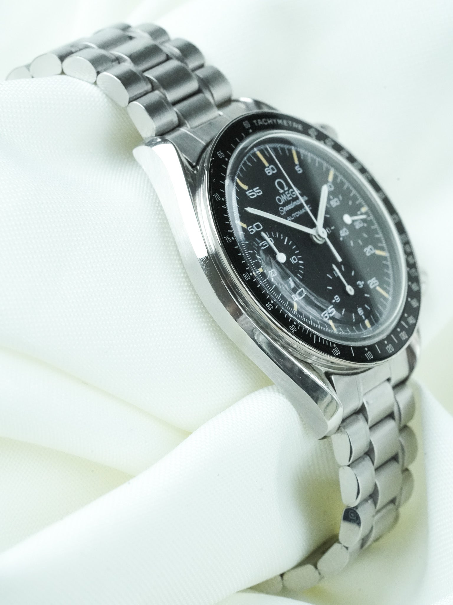 Montre Omega Speedmaster Reduced 3510.50 - Acier Brossé Index Tritium (Vintage 1991) - Atelier Victor