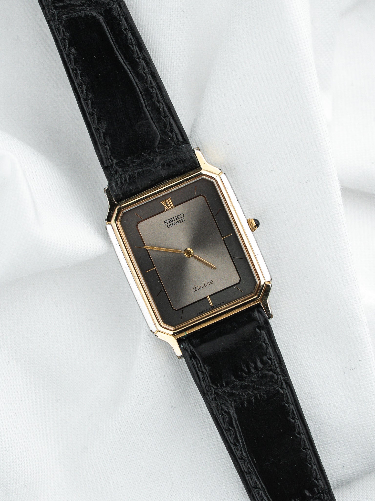 Montre Seiko Dolce 9520-5140 — Extra-plate Plaqué Or Bi-ton (1984)