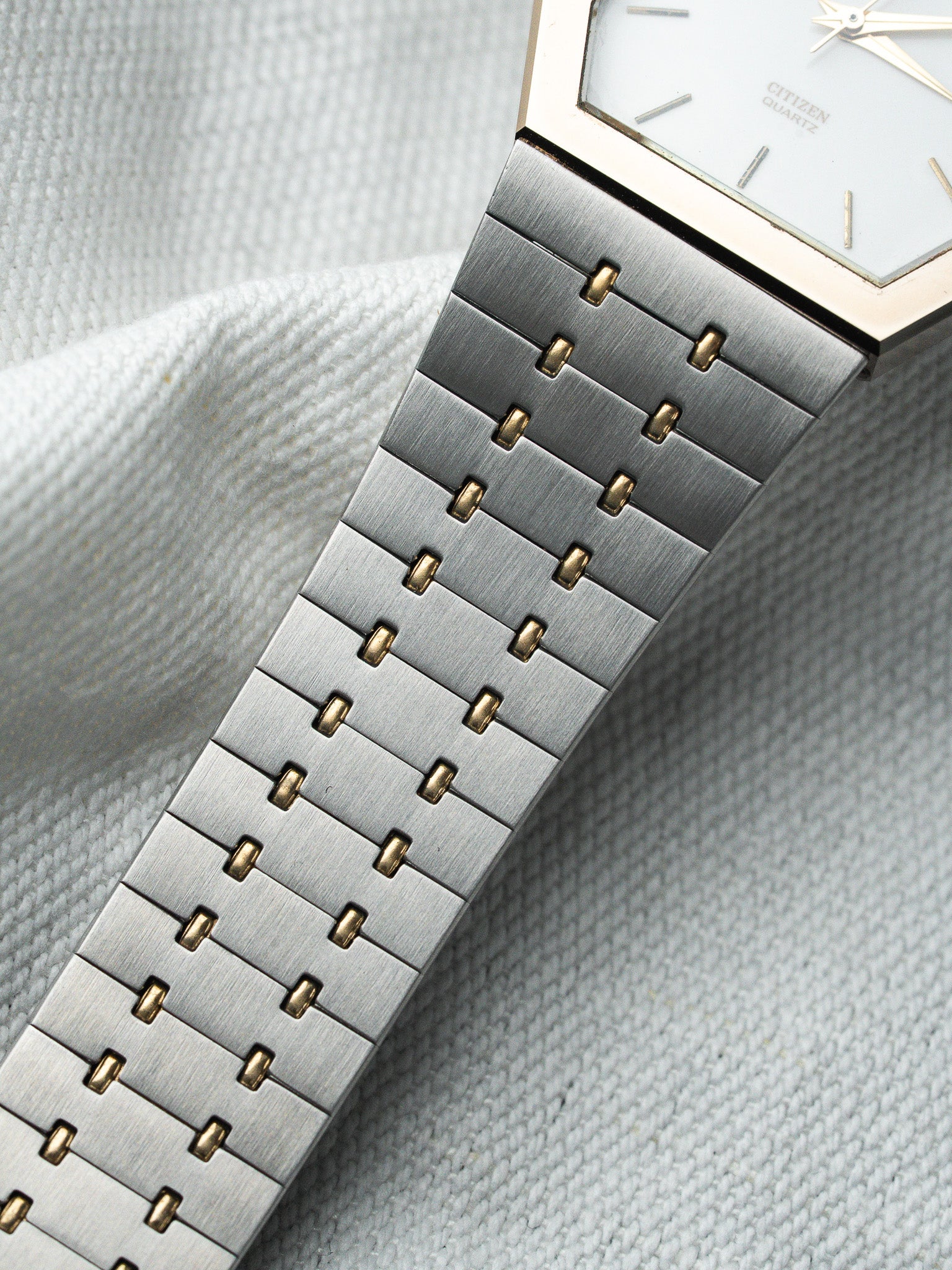 Montre Citizen Exceed Vintage - Acier Or Octogonale Allongée (1991)