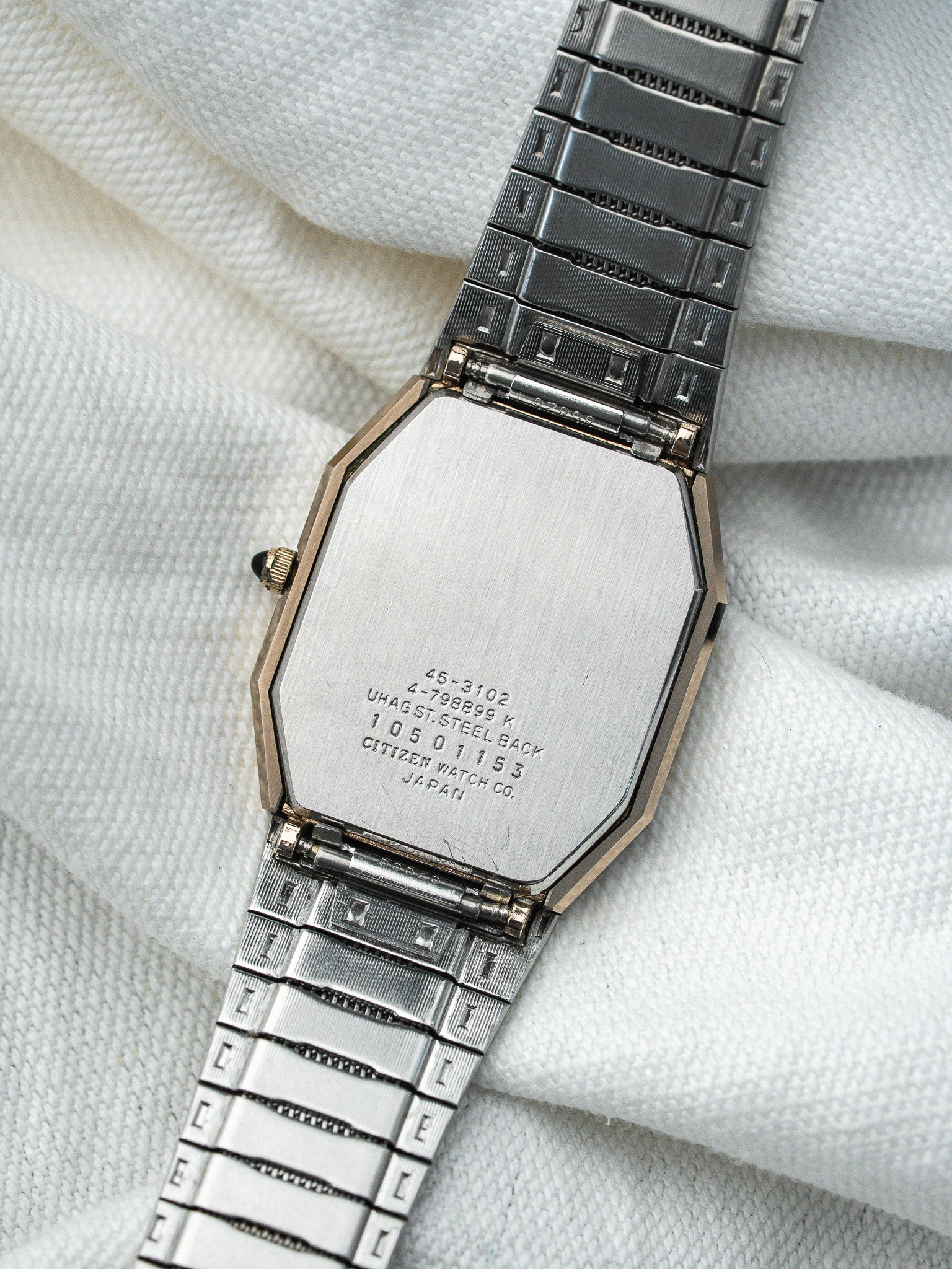 Montre Citizen Exceed Vintage - Acier Or Octogonale Allongée (1991)