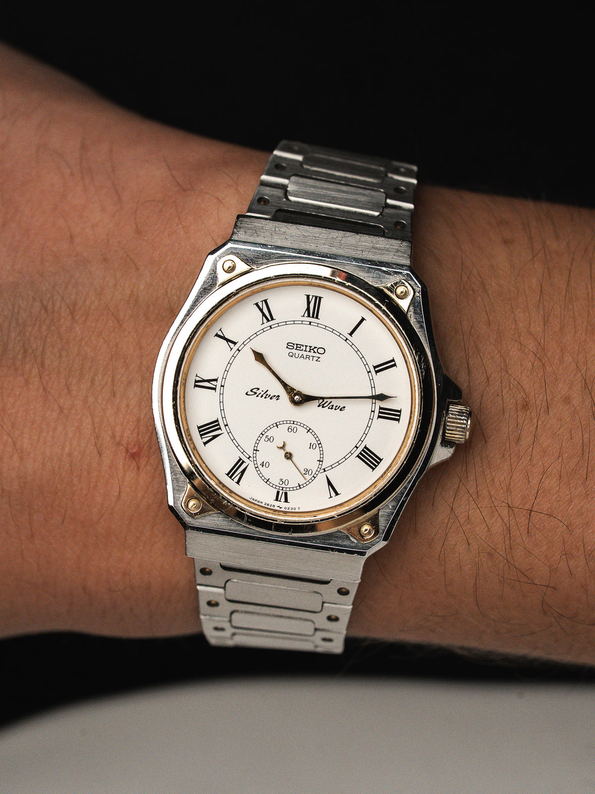 Seiko SilverWave Watch 2628-0060 — Two-Tone Sub-Seconds (1981) 