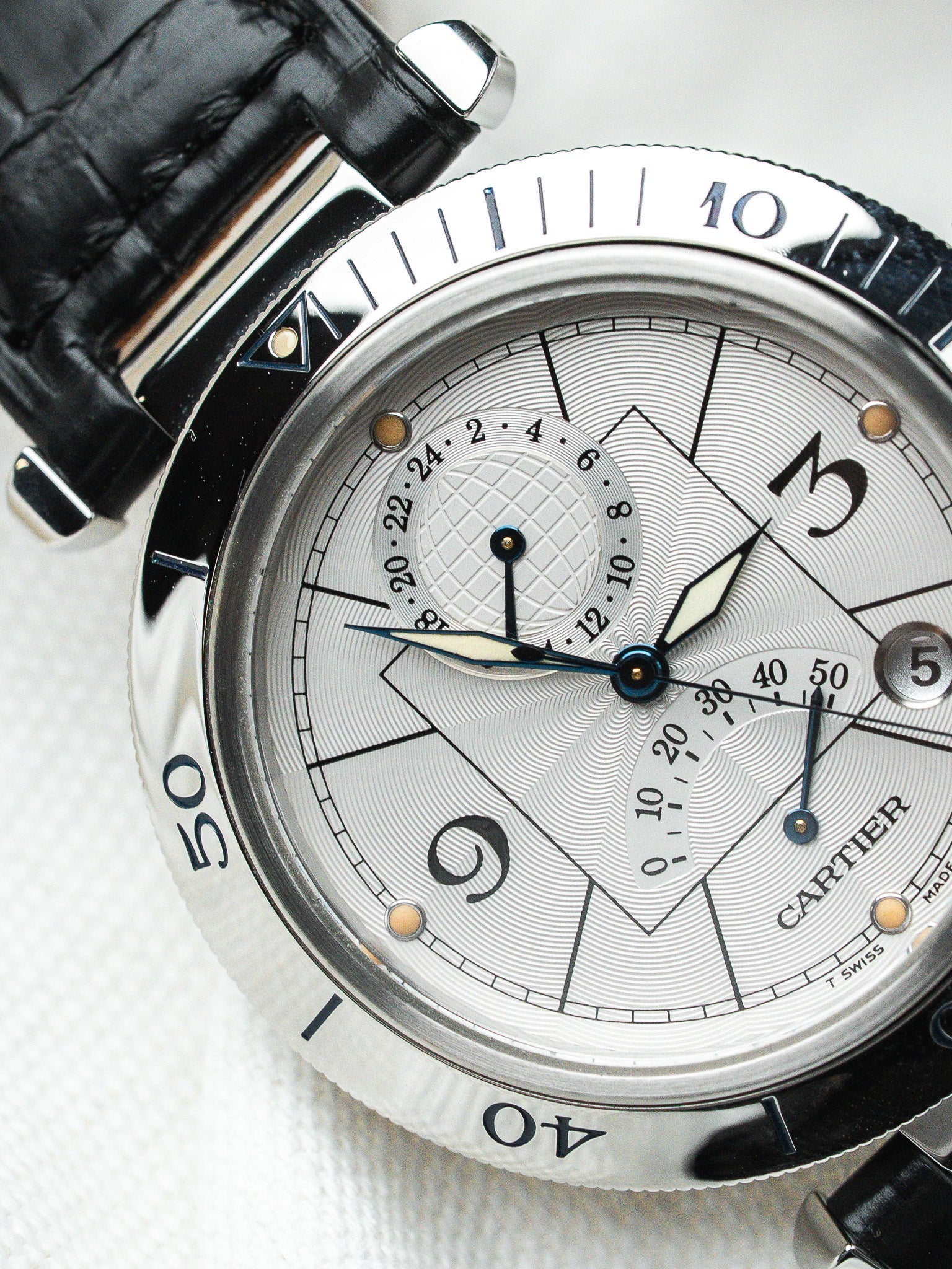 Orologio Cartier Pasha Power Reserve 2388 — Acciaio 39mm Full Set (1999) 