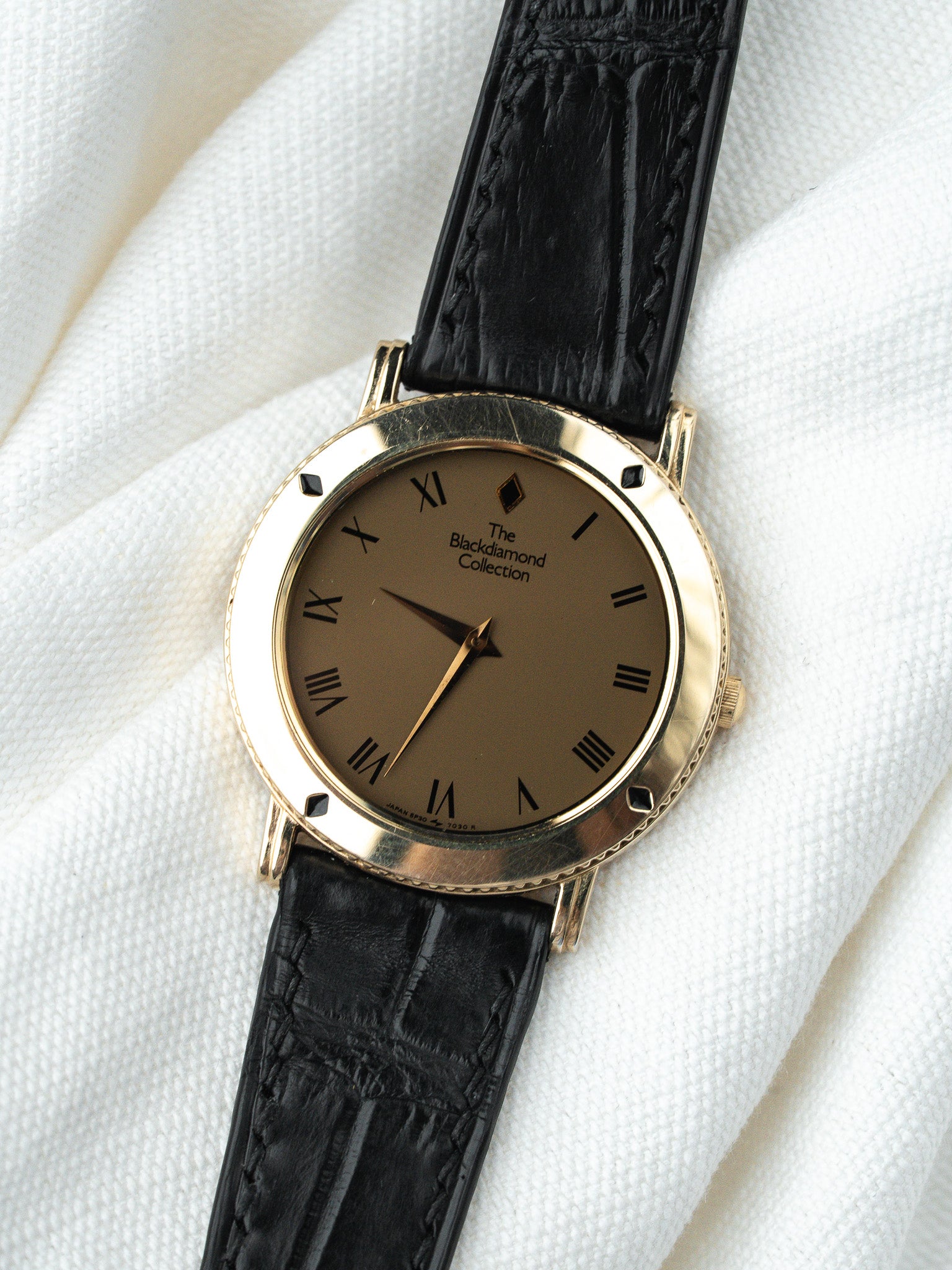 Vintage Seiko The Blackdiamond Collection Watch - Gold-Plated Concealed Dial (1999) 