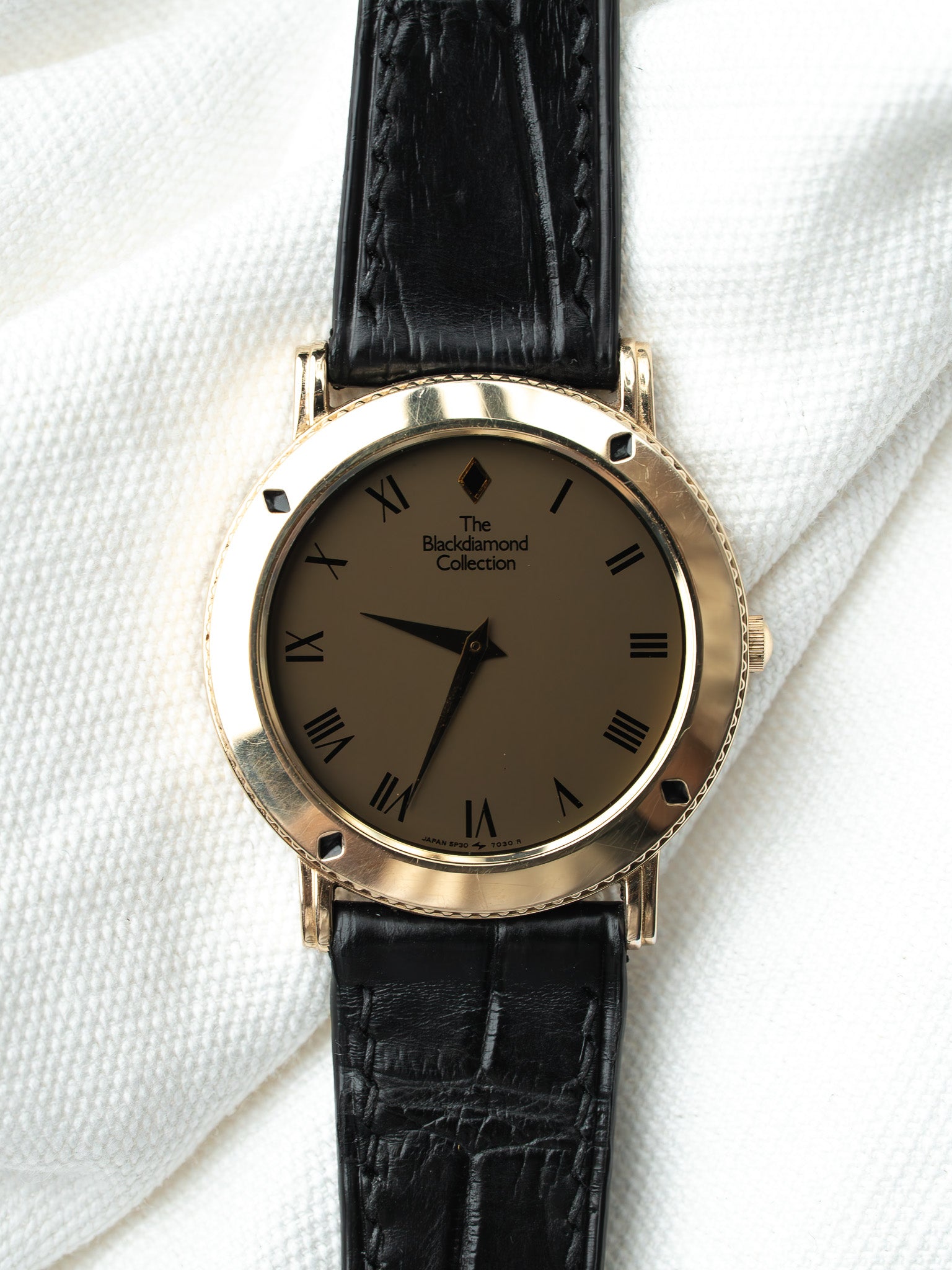 Vintage Seiko The Blackdiamond Collection Watch - Gold-Plated Concealed Dial (1999) 