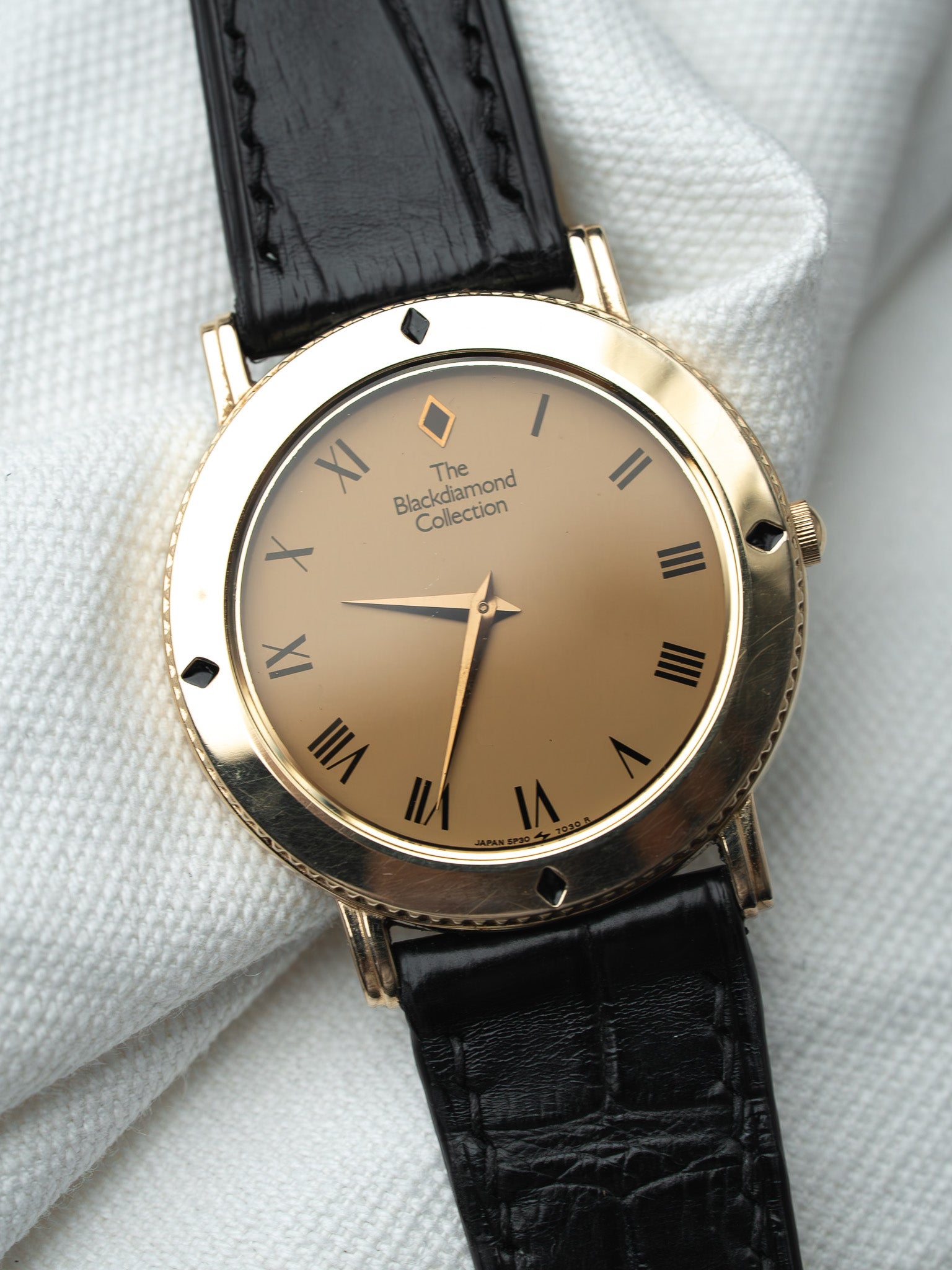 Vintage Seiko The Blackdiamond Collection Watch - Gold-Plated Concealed Dial (1999) 