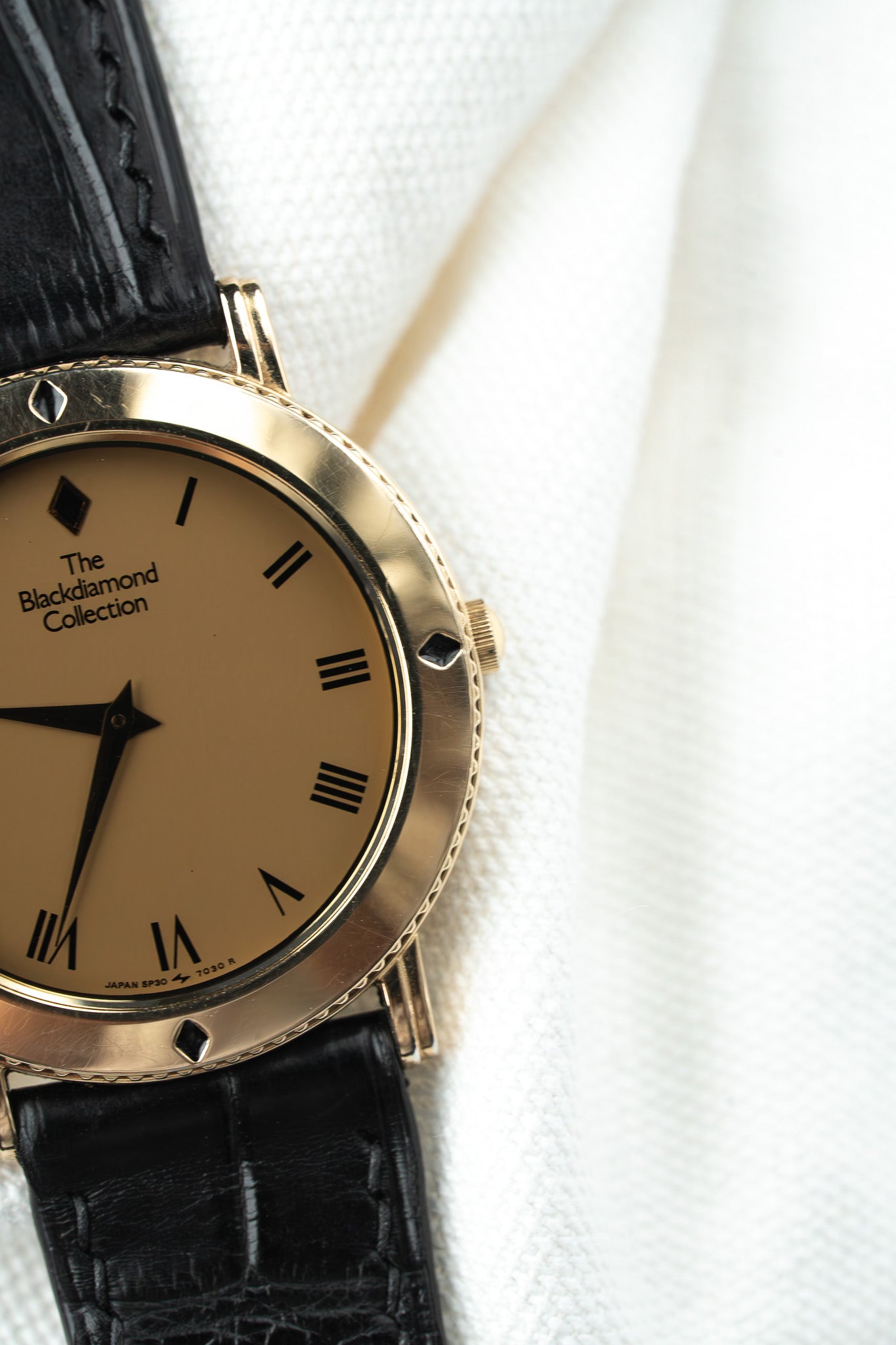 Vintage Seiko The Blackdiamond Collection Watch - Gold-Plated Concealed Dial (1999) 