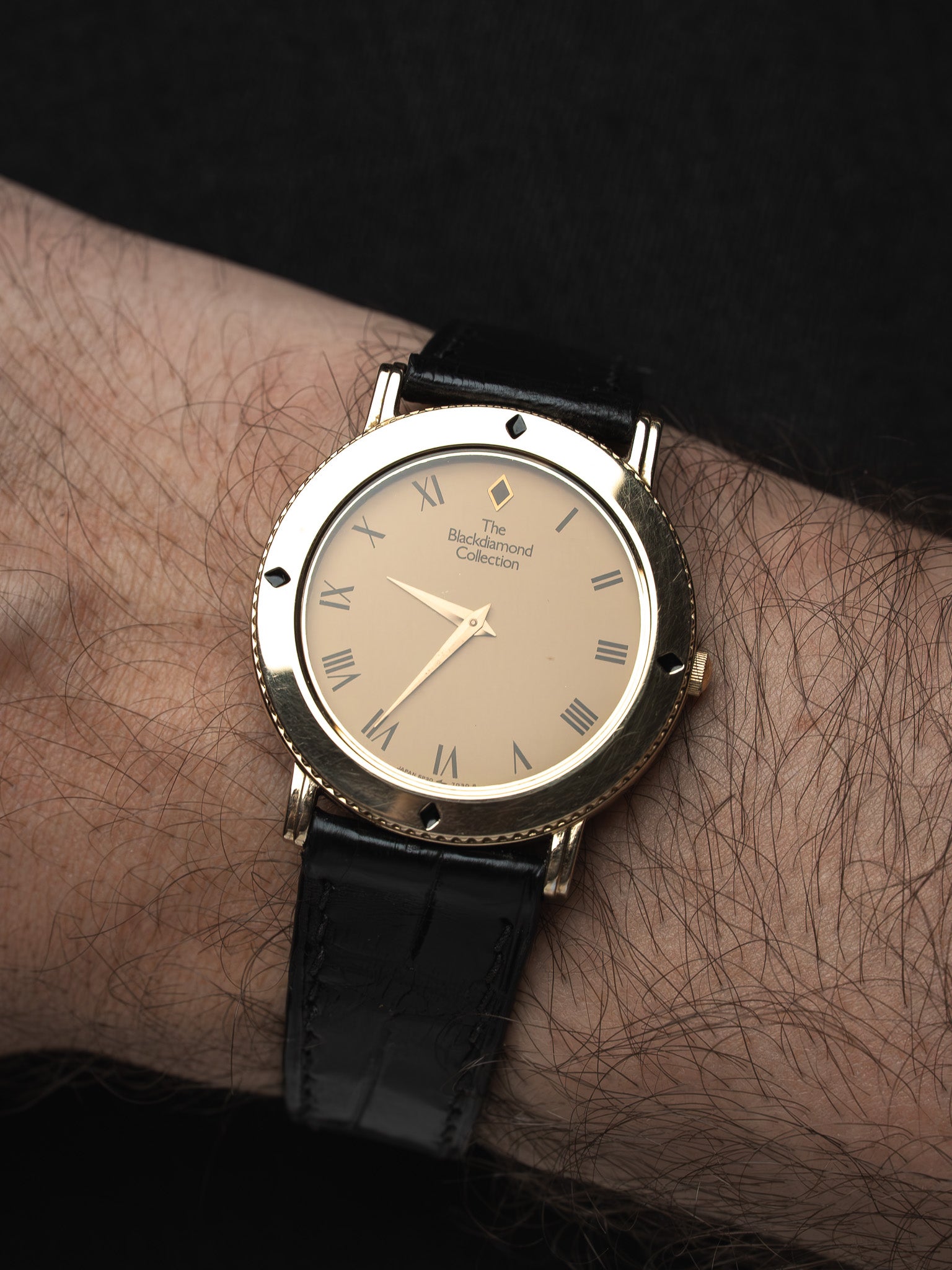 Vintage Seiko The Blackdiamond Collection Watch - Gold-Plated Concealed Dial (1999) 
