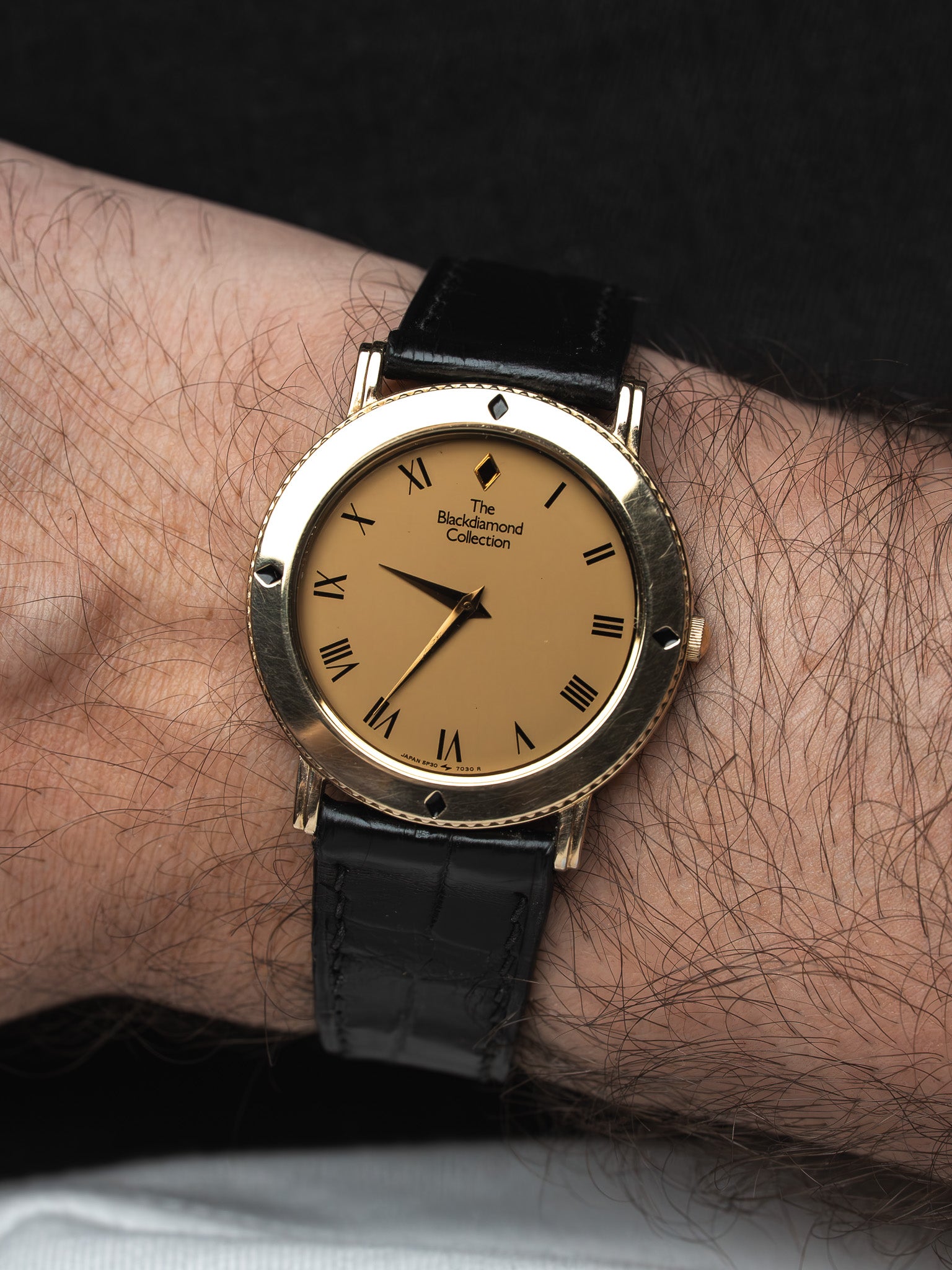 Seiko The Blackdiamond Collection Vintage Watch Gold-Plated