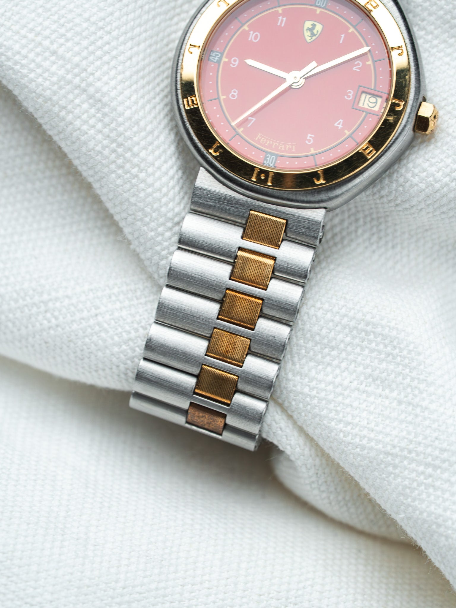 Vintage Ferrari Formula by Cartier Two-Tone — Red Dial (1980s) 