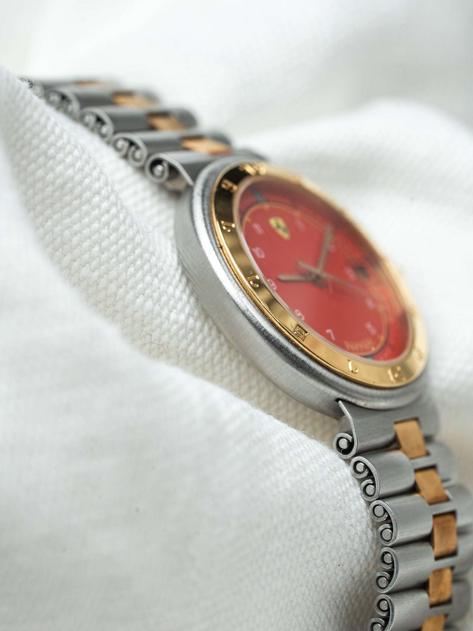 Vintage Ferrari Formula by Cartier Two-Tone — Red Dial (1980s) 