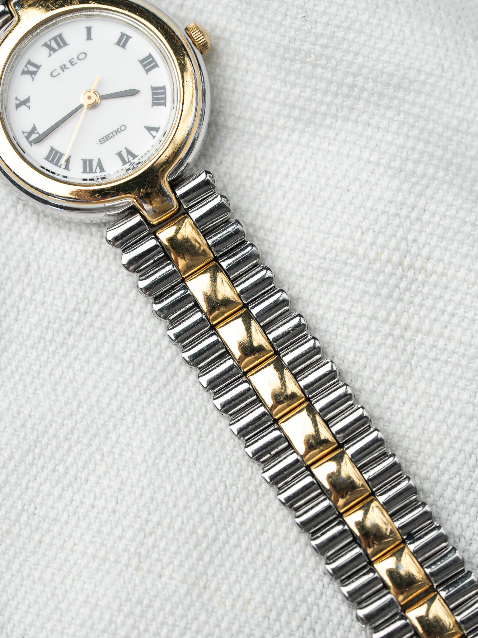 复古 Seiko Creo 两色 1F21 —— 罗马数字 (1998) 