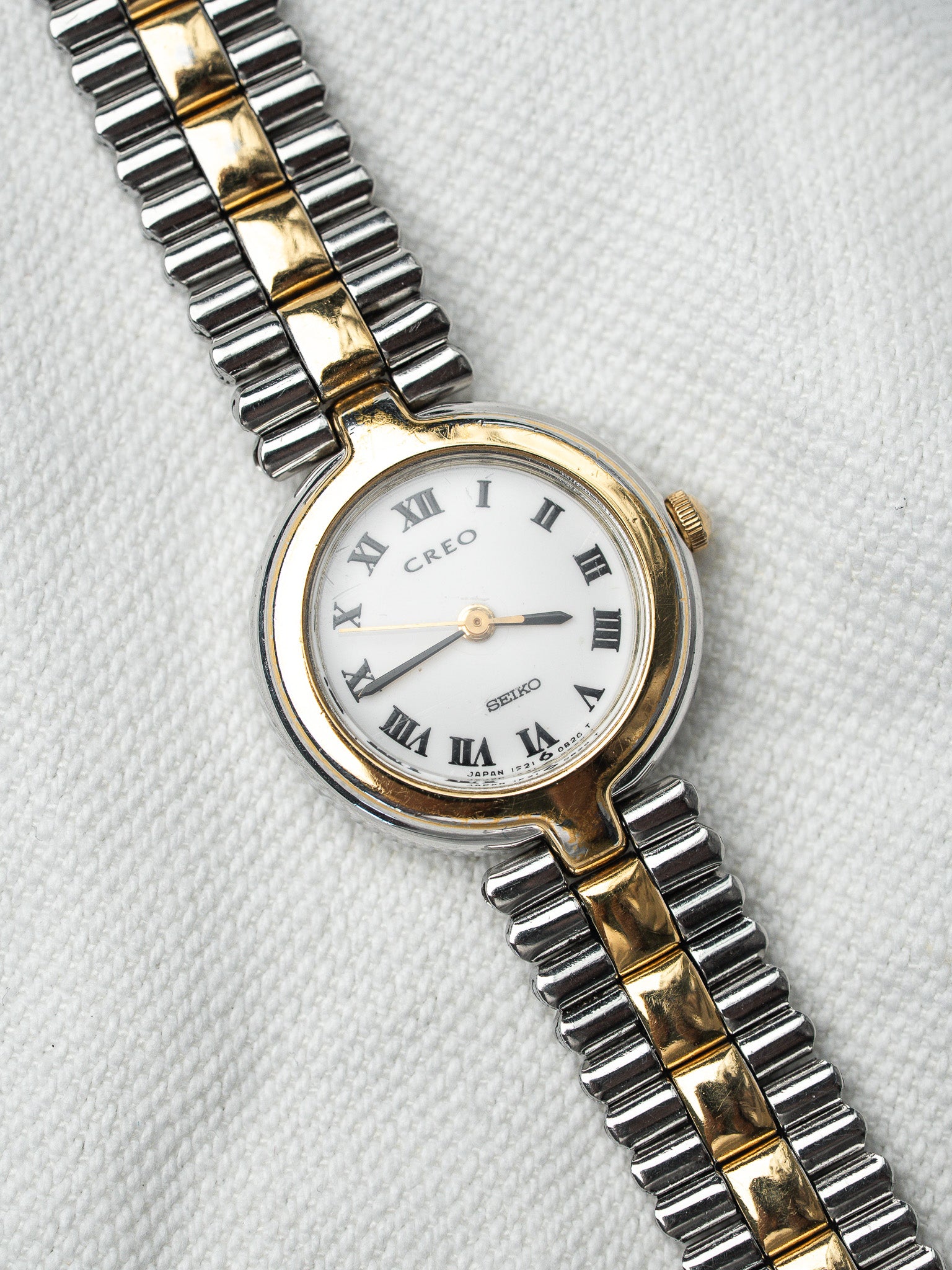 复古 Seiko Creo 两色 1F21 —— 罗马数字 (1998) 