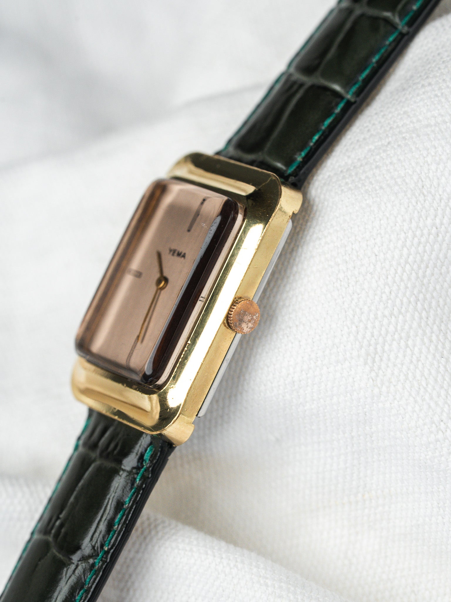 Vintage Yema Tank Gold-Plated — Salmon Dial (1970s) 