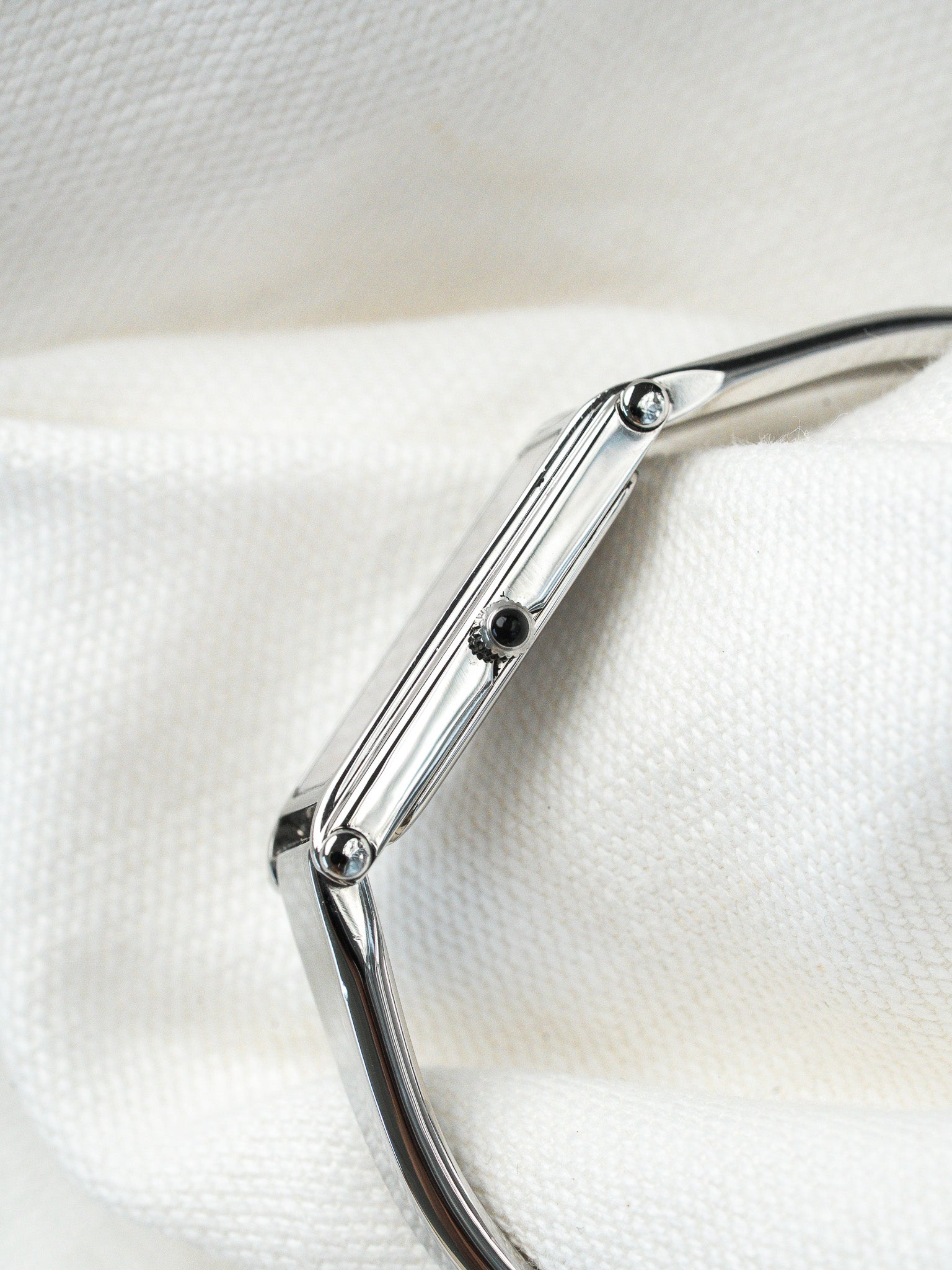 Gucci - Tank Bracciale rigido in acciaio Cadran in madreperla rosa chiaro - 1990s 