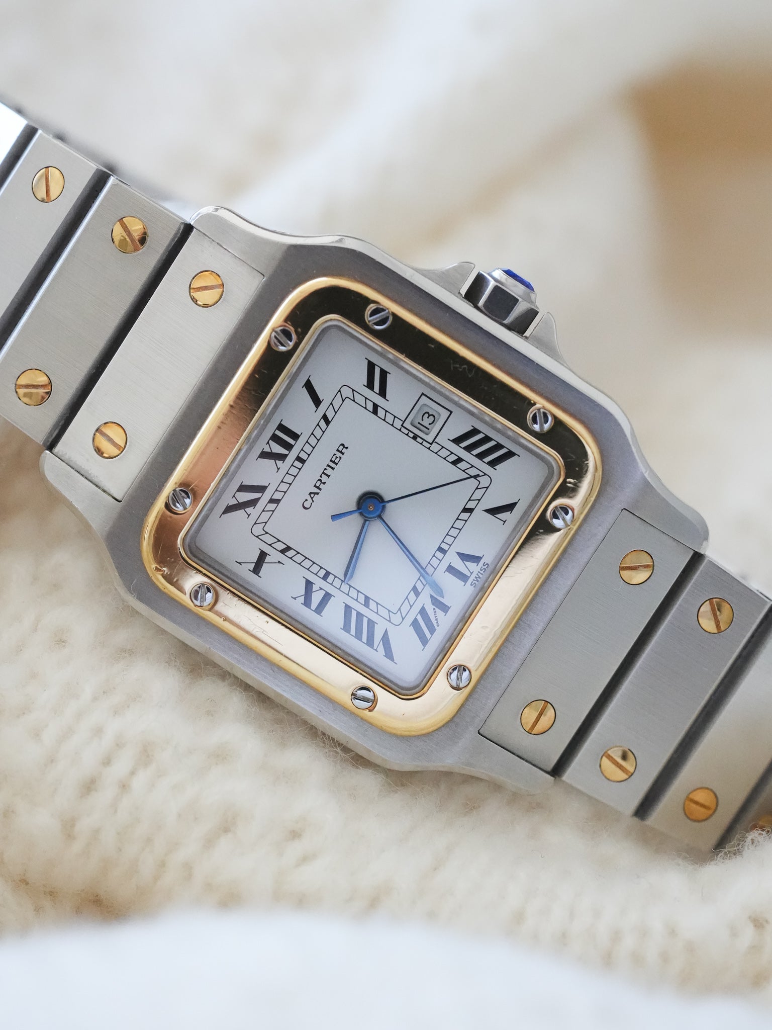 Cartier - Santos Quadrata 2961 Acciaio Oro - scatola - 1990s 