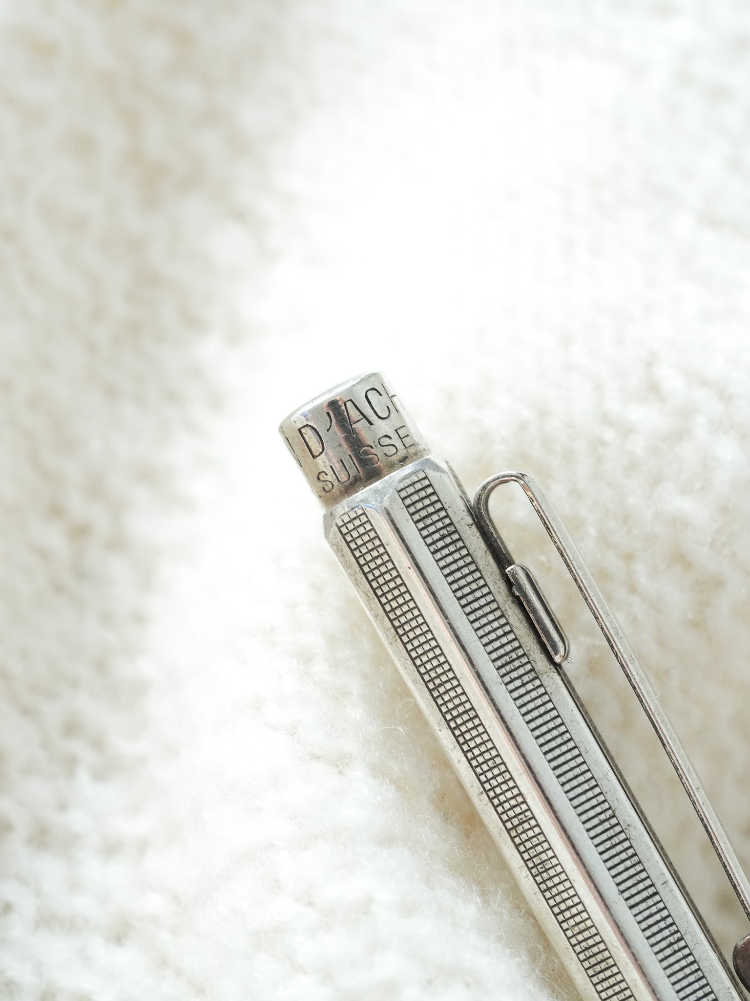 Caran d'ache - Silver-plated ECRIDOR mechanical pencil - 1970s 