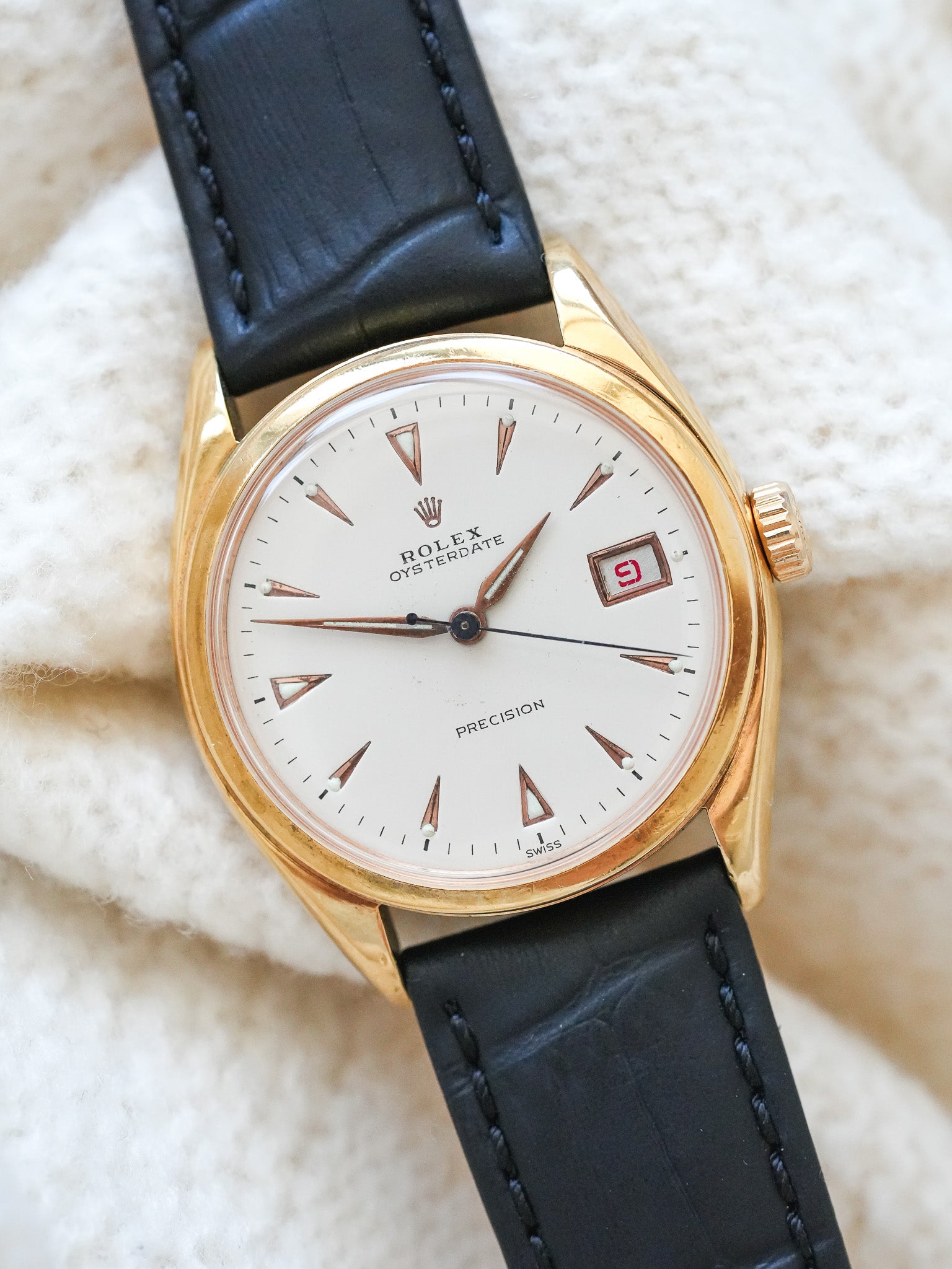 Rolex - Oysterdate Precision 6094 Placcato oro Champagne - 1952 