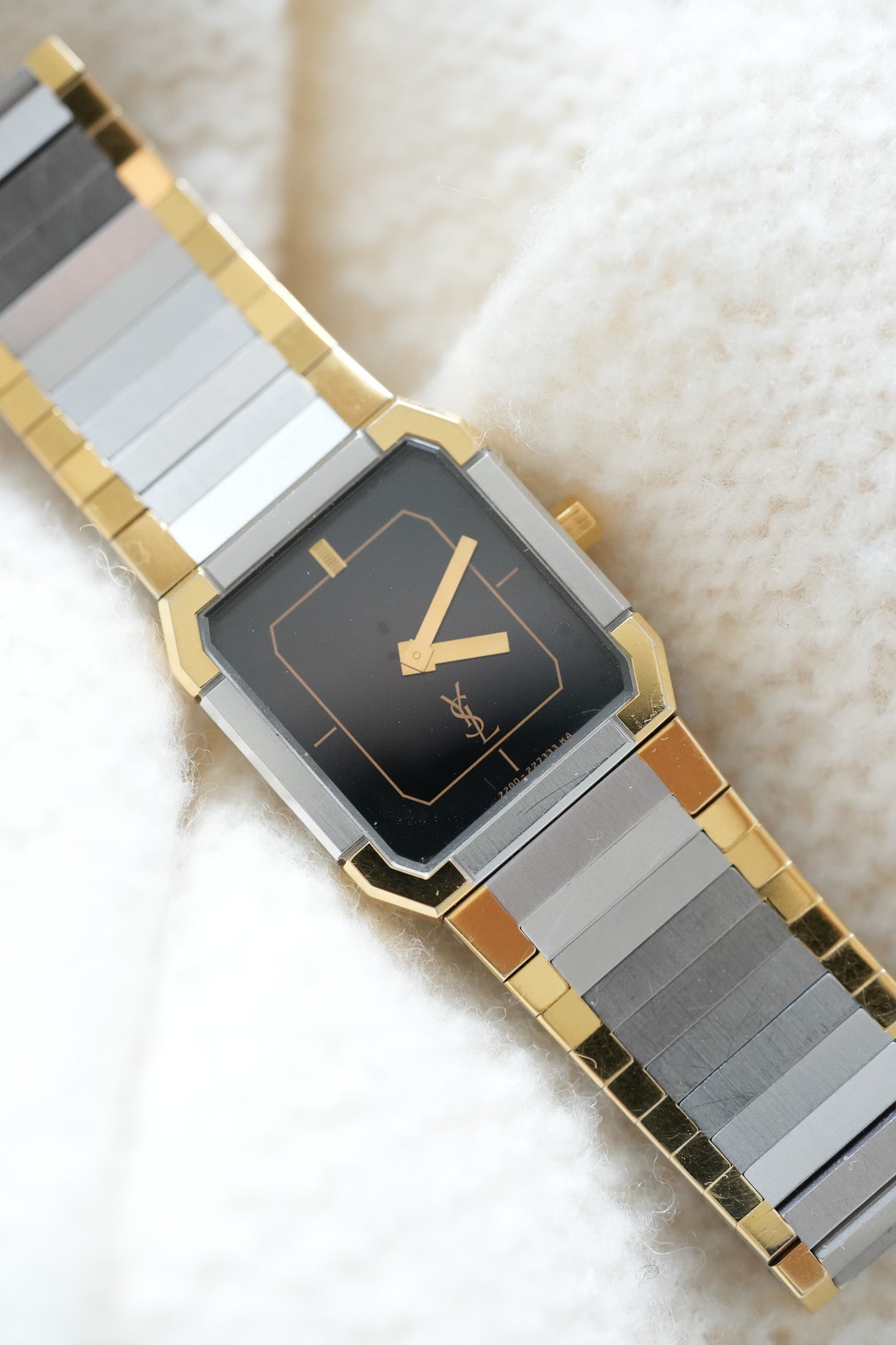Yves Saint Laurent - YSL vintage Acero chapado en oro - 1980s 