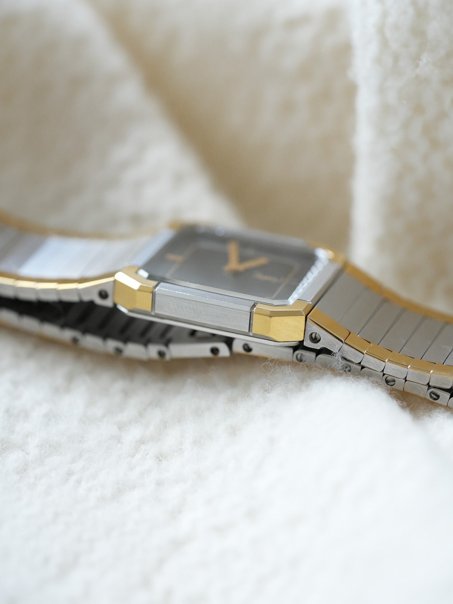 Yves Saint Laurent - YSL vintage Acier plaqué or - 1980s