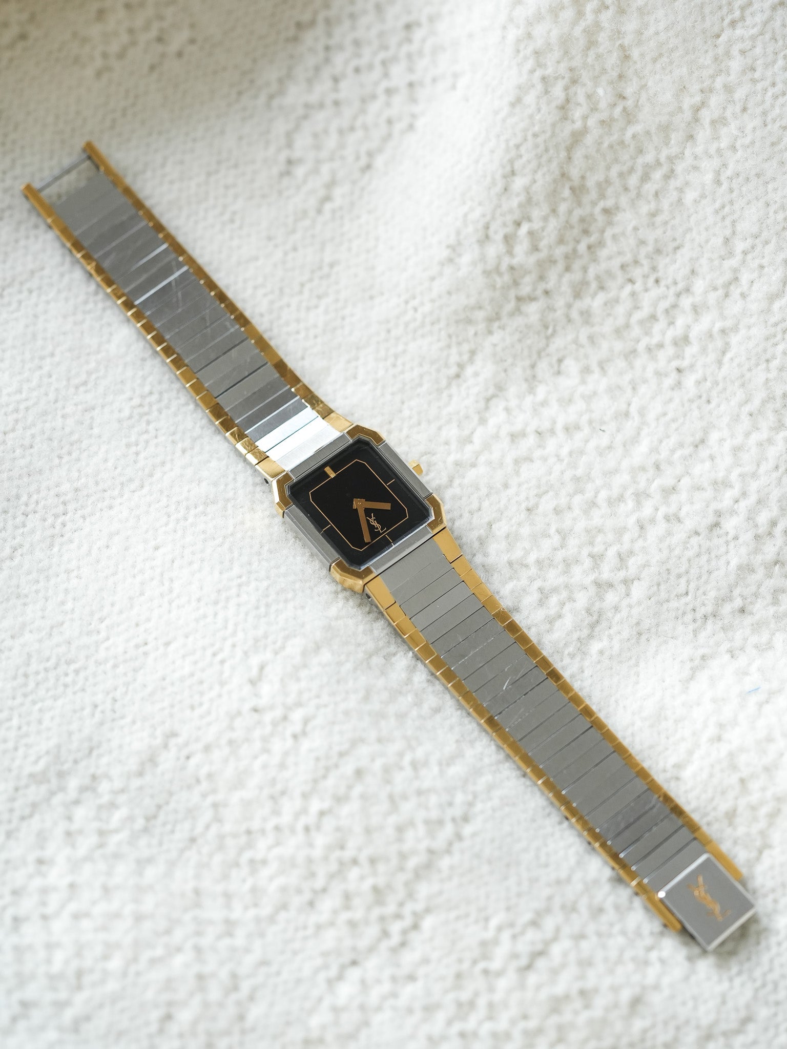 Yves Saint Laurent - YSL vintage Acier plaqué or - 1980s