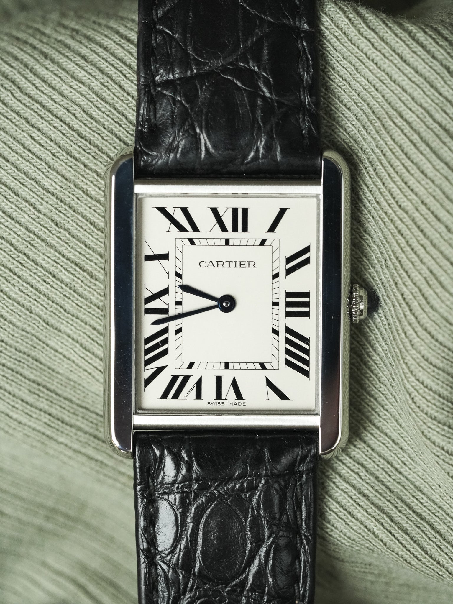 Cartier - 3169 Tank Solo Large Steel Quartz - 2010s 