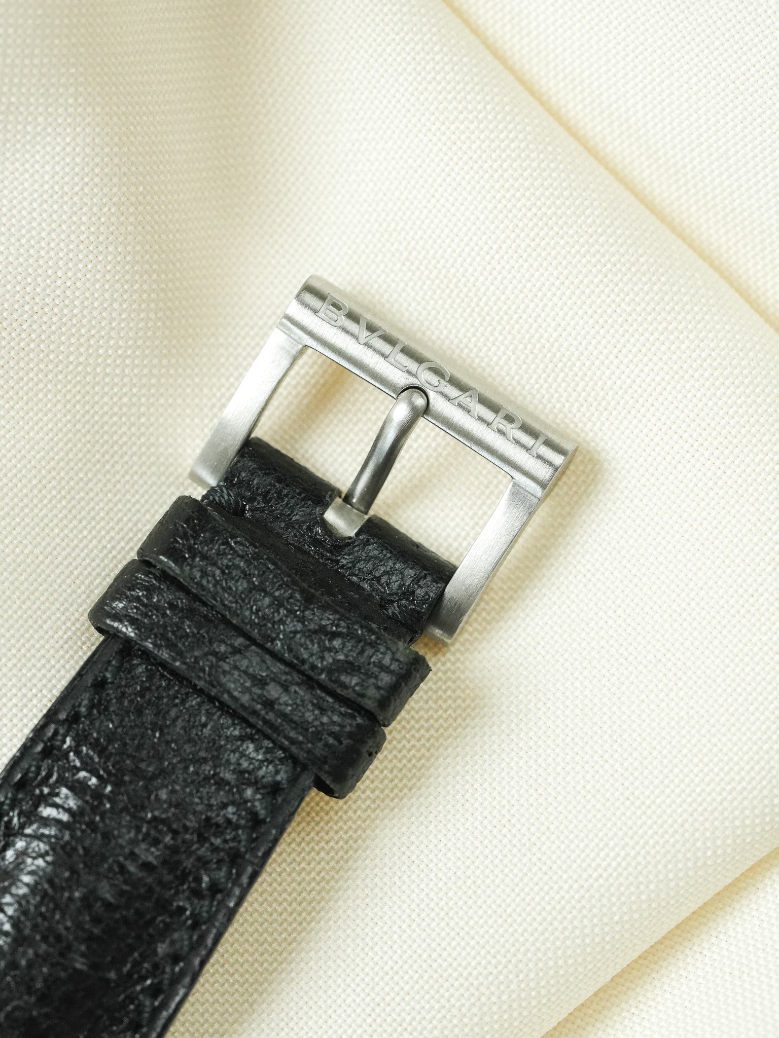 Bvlgari - Diagono LCV35S Cuir automatique cadran blanc - 2000s