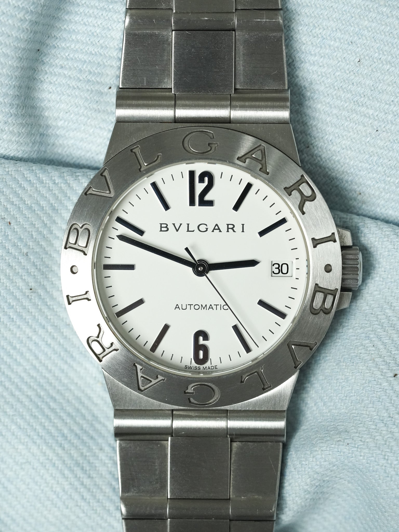 Bvlgari - LCV35S Diagono Automatic Steel White Dial - 2000s 